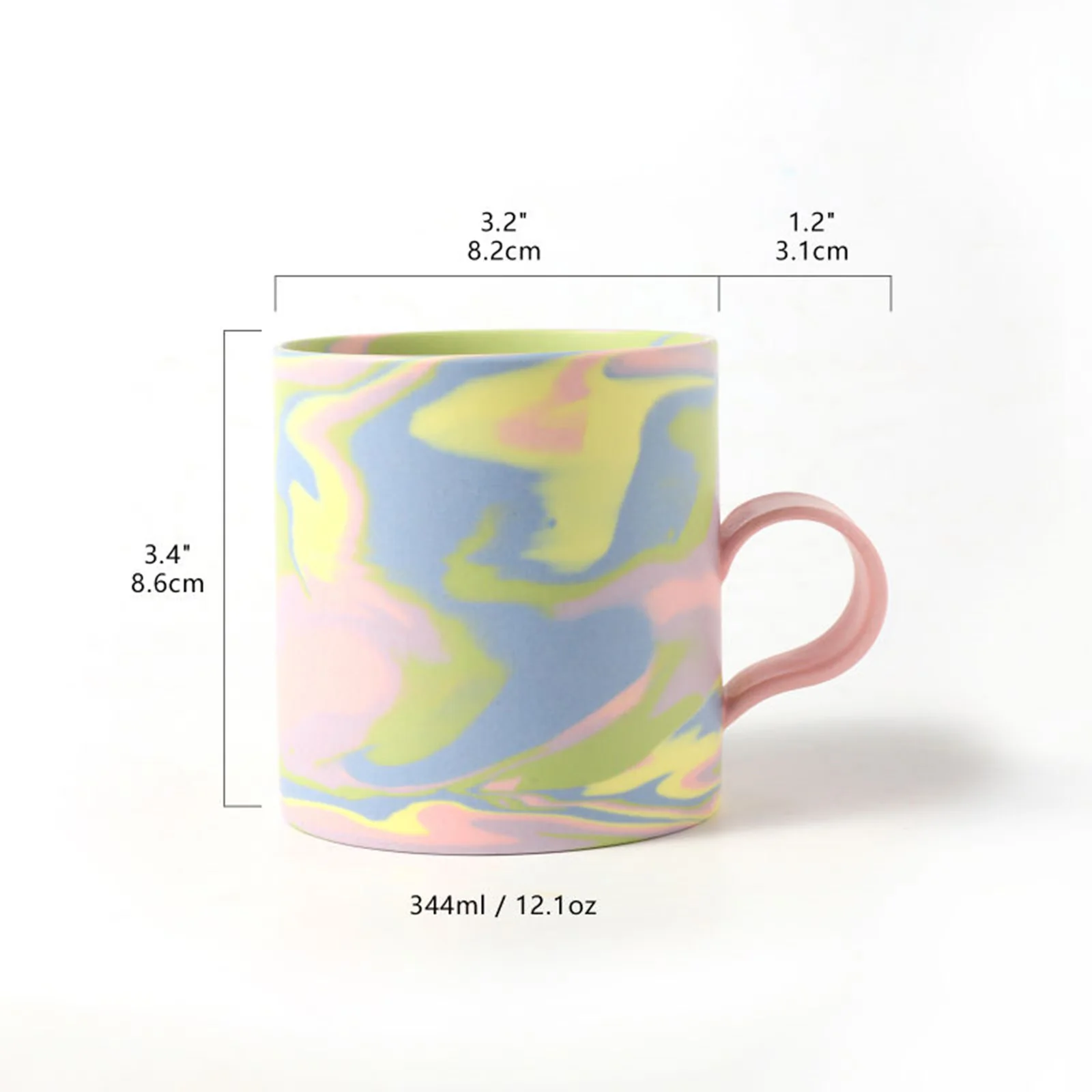 350ml Handmade Macaron Ceramic Mug - Image 9