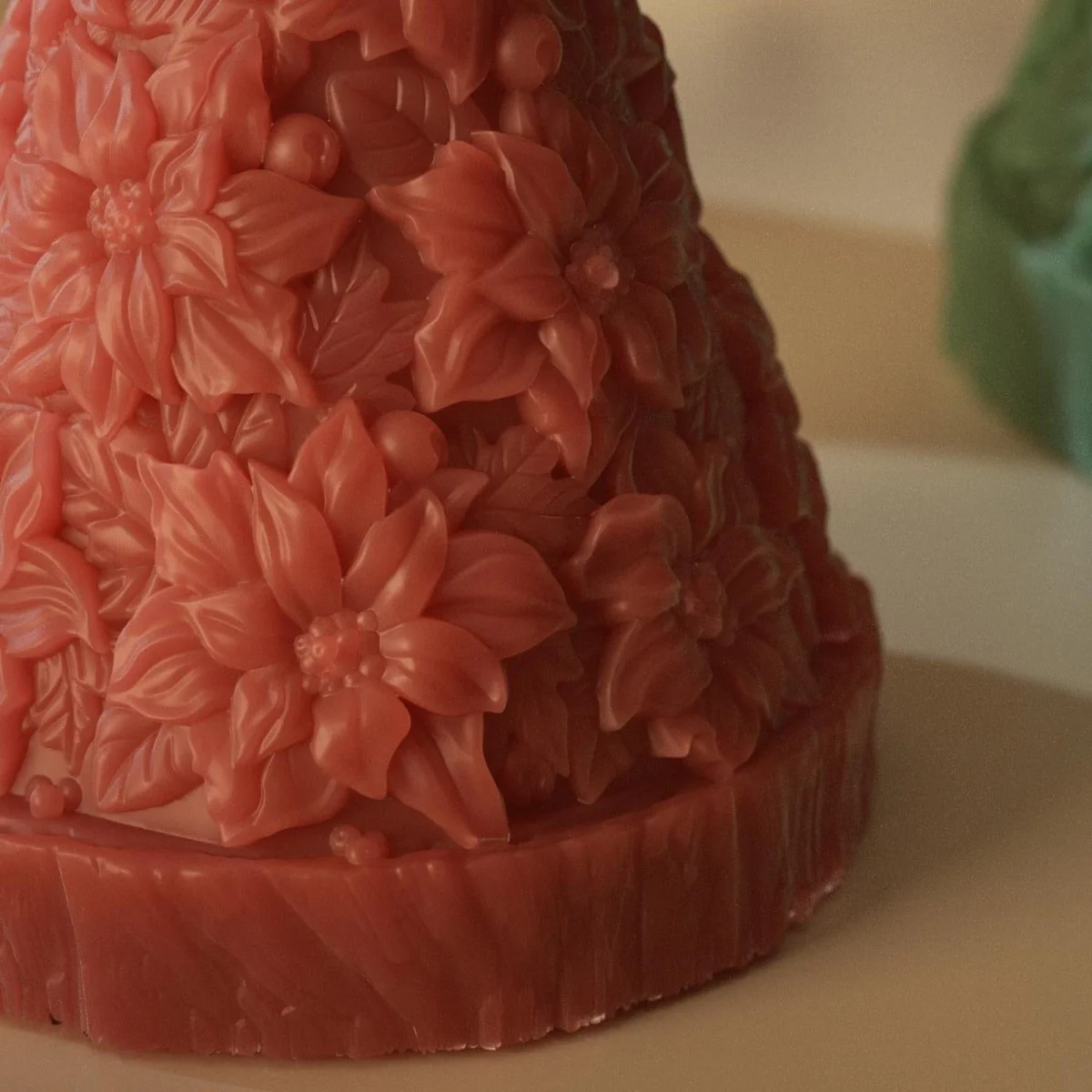 Poinsettia Christmas Tree Candle Silicone Mold - Image 3