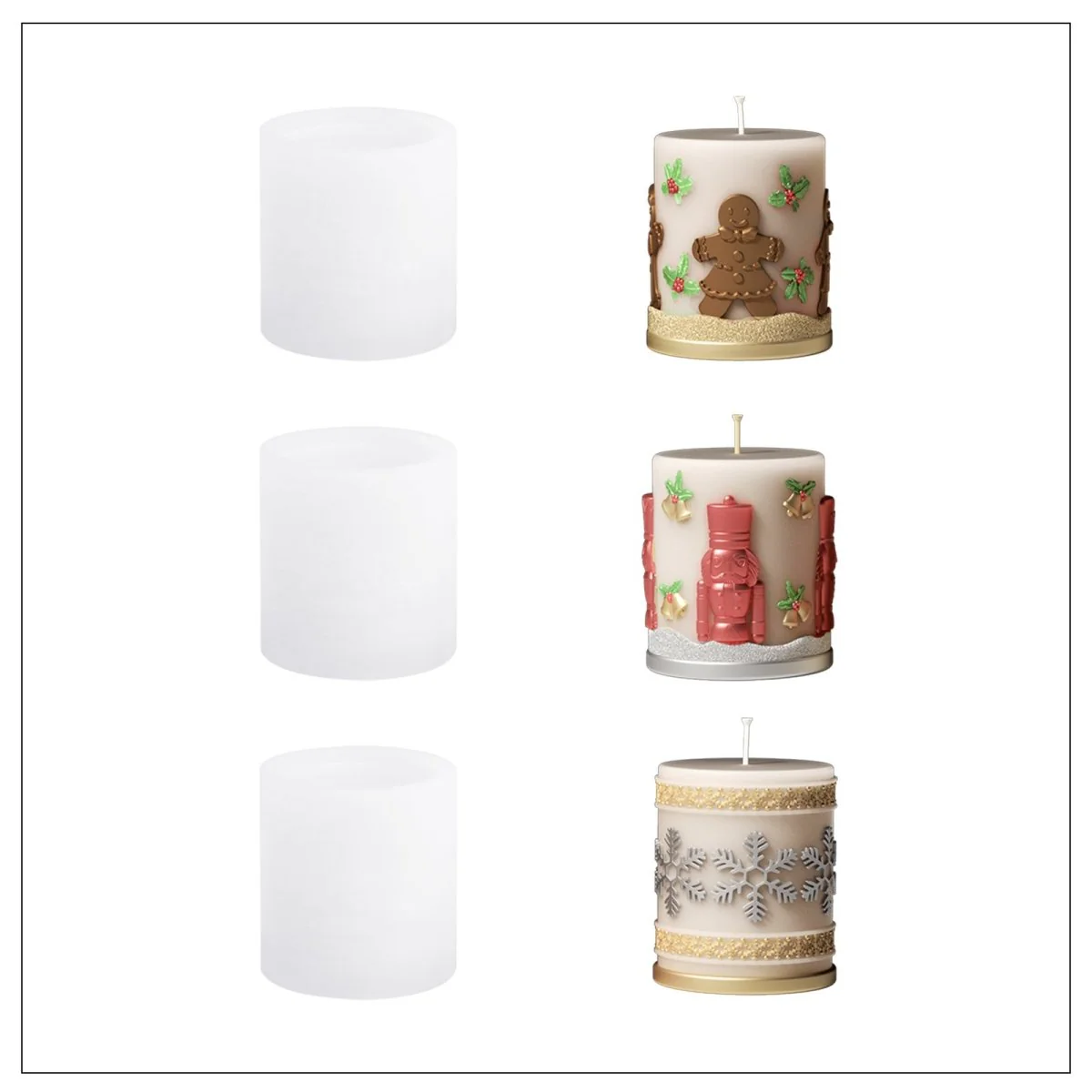 Christmas Reverie  Pillar Candle Mold Set - Image 12
