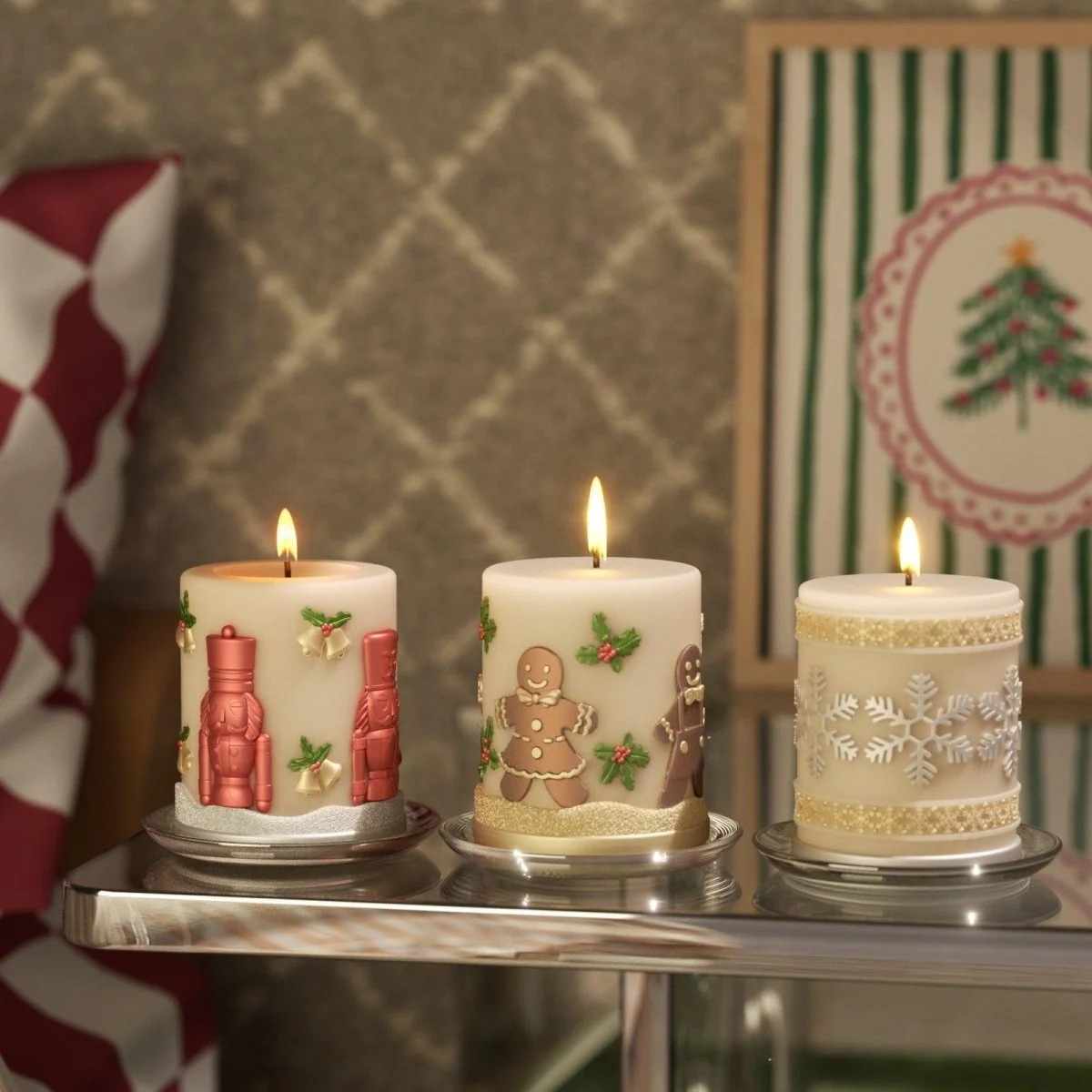 Christmas Reverie  Pillar Candle Mold Set - Image 2