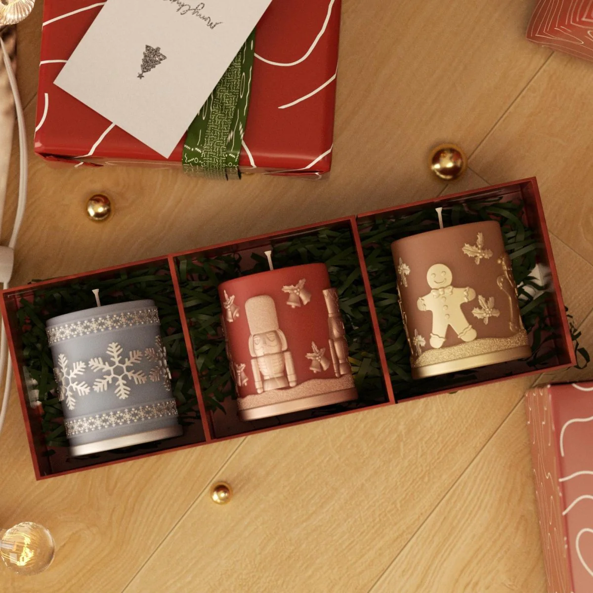 Christmas Reverie  Pillar Candle Mold Set - Image 7