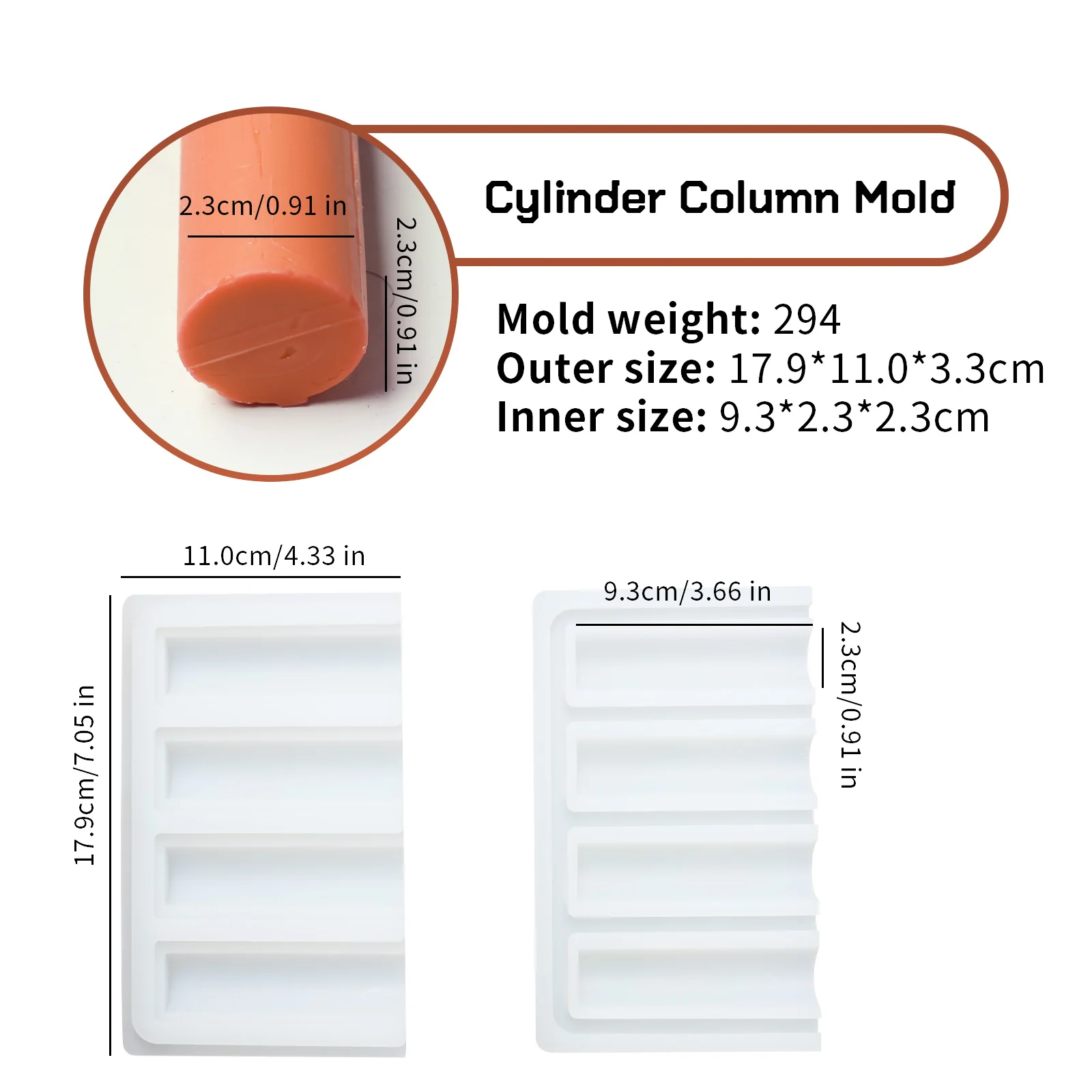 Soap Tube Column Insert Silicone Mold - Image 13