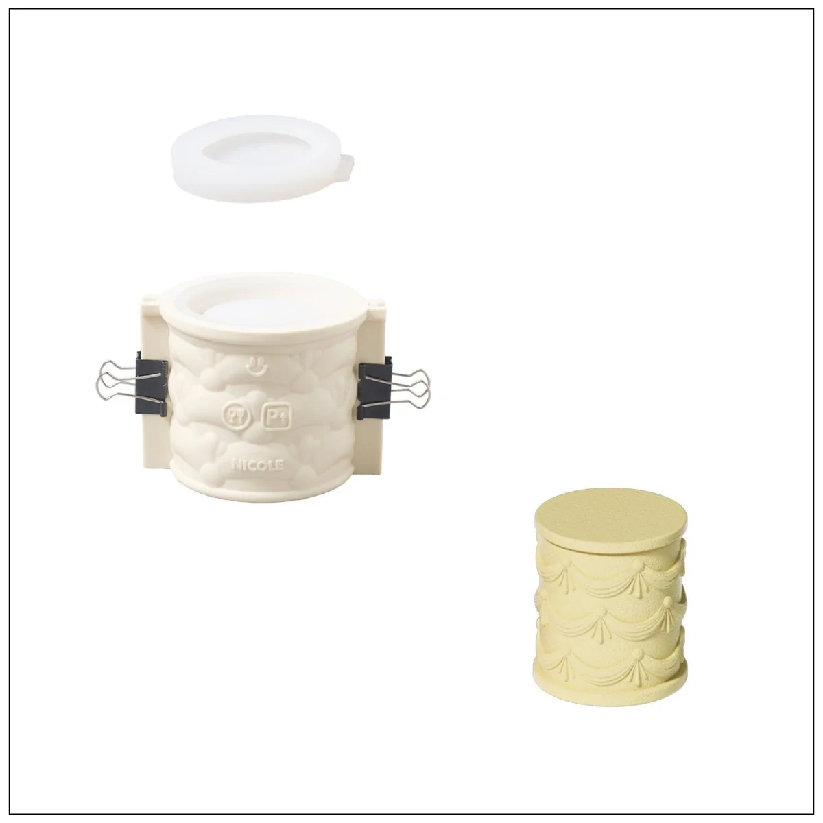 Small Joyful Christmas Tales Candle Jar Silicone Mold & 3.5oz Refill Silicone Mold Collection - Image 12