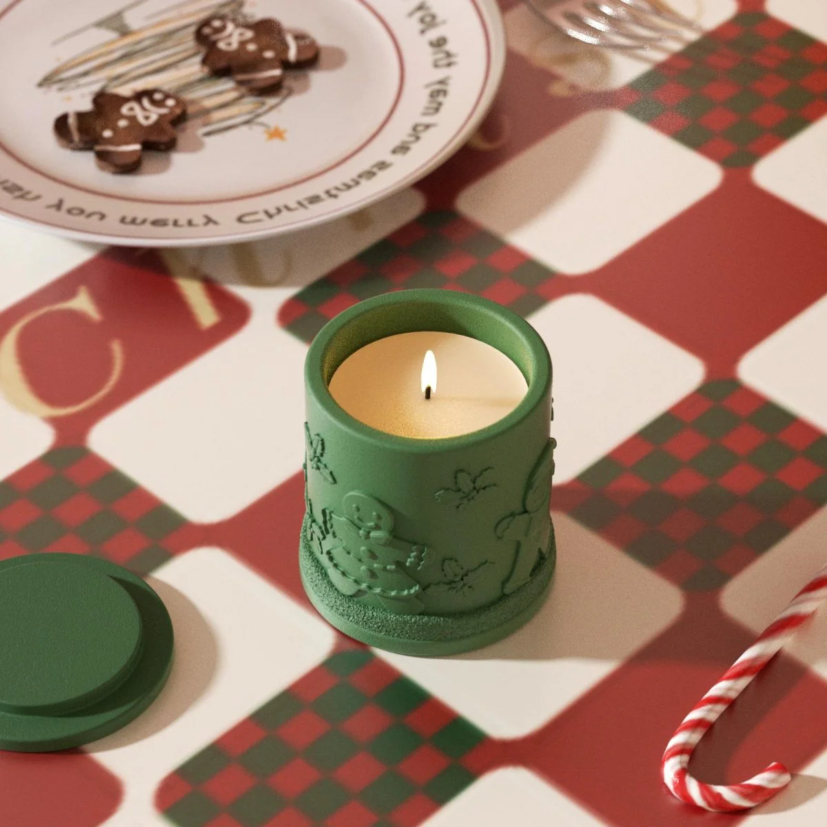 Small Joyful Christmas Tales Candle Jar Silicone Mold & 3.5oz Refill Silicone Mold Collection - Image 6