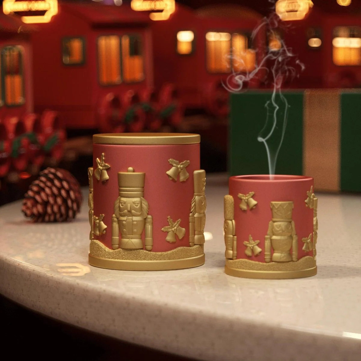 Small Joyful Christmas Tales Candle Jar Silicone Mold & 3.5oz Refill Silicone Mold Collection - Image 7