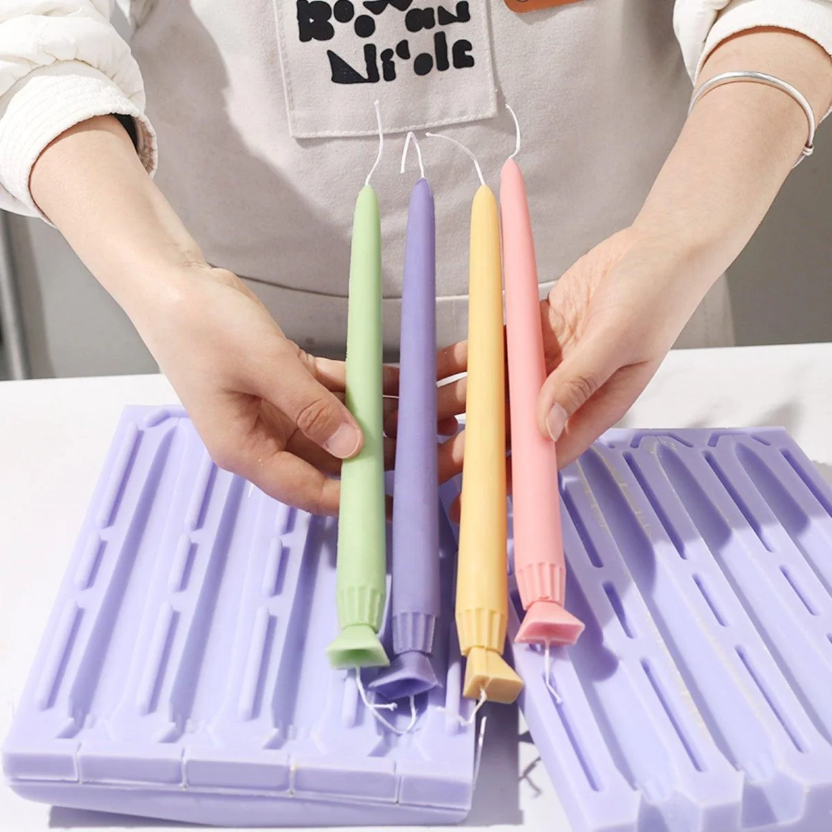 Multi-Cavity Taper Candle Silicone Mold - 4 Cavities - Image 10