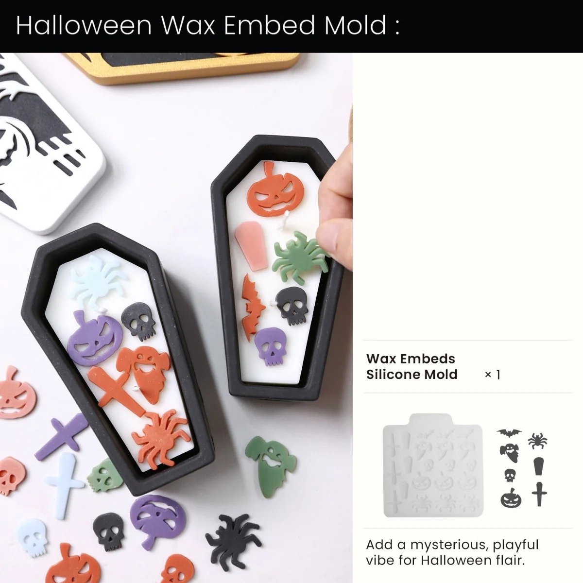 4oz Tricktop Coffins Candle Jar & Refill Silicone Mold - Image 13
