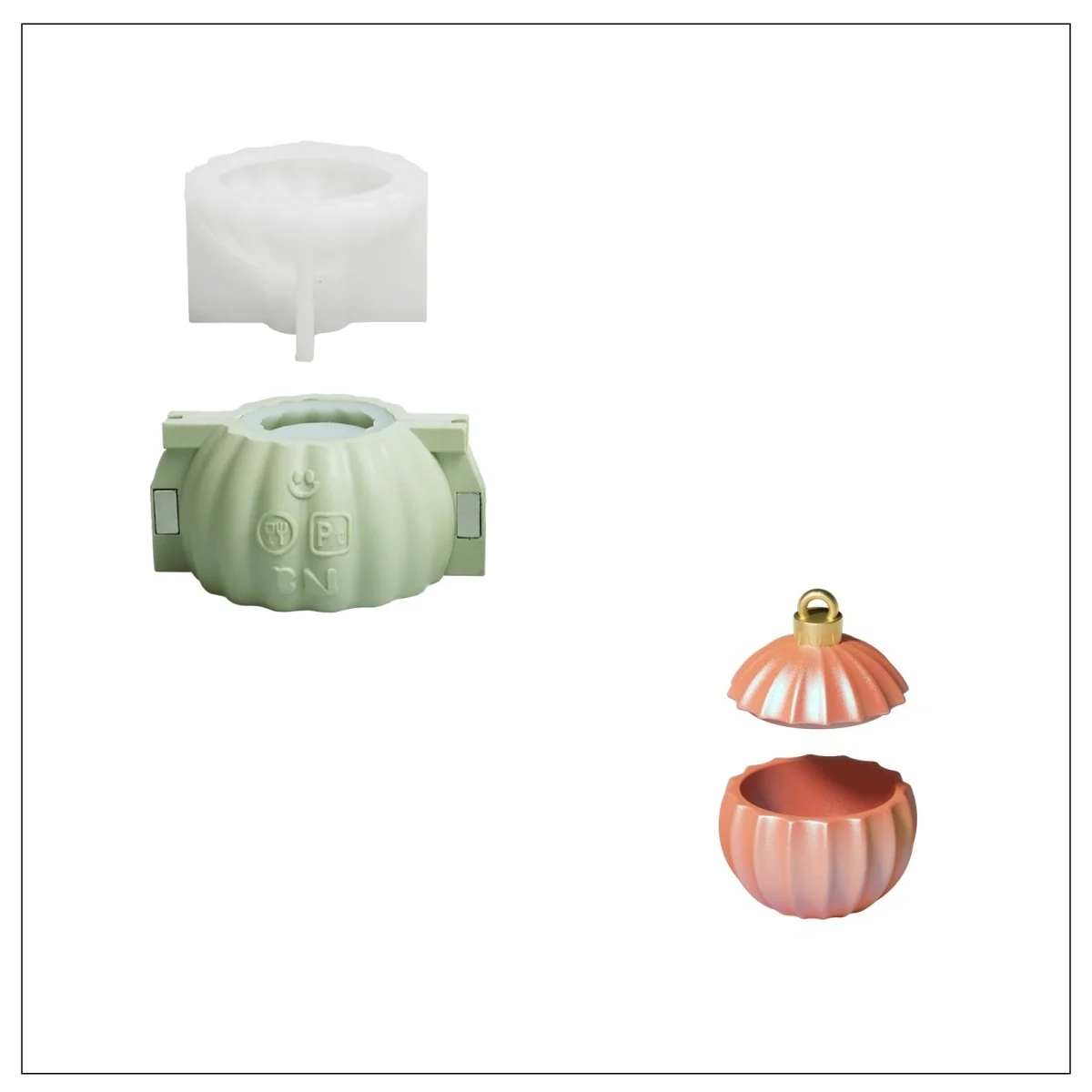4oz Christmas Twinkle Bauble Candle Jar & Refill Silicone Mold Collection - Image 11