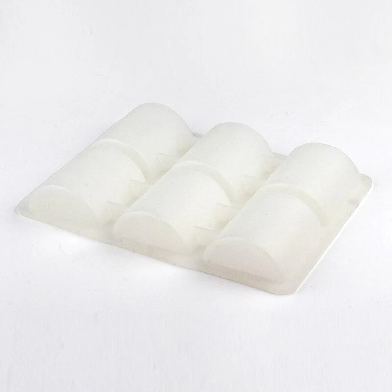 6 Cavity Silicone Soap Molds Half Cylinder Mould - Image 3