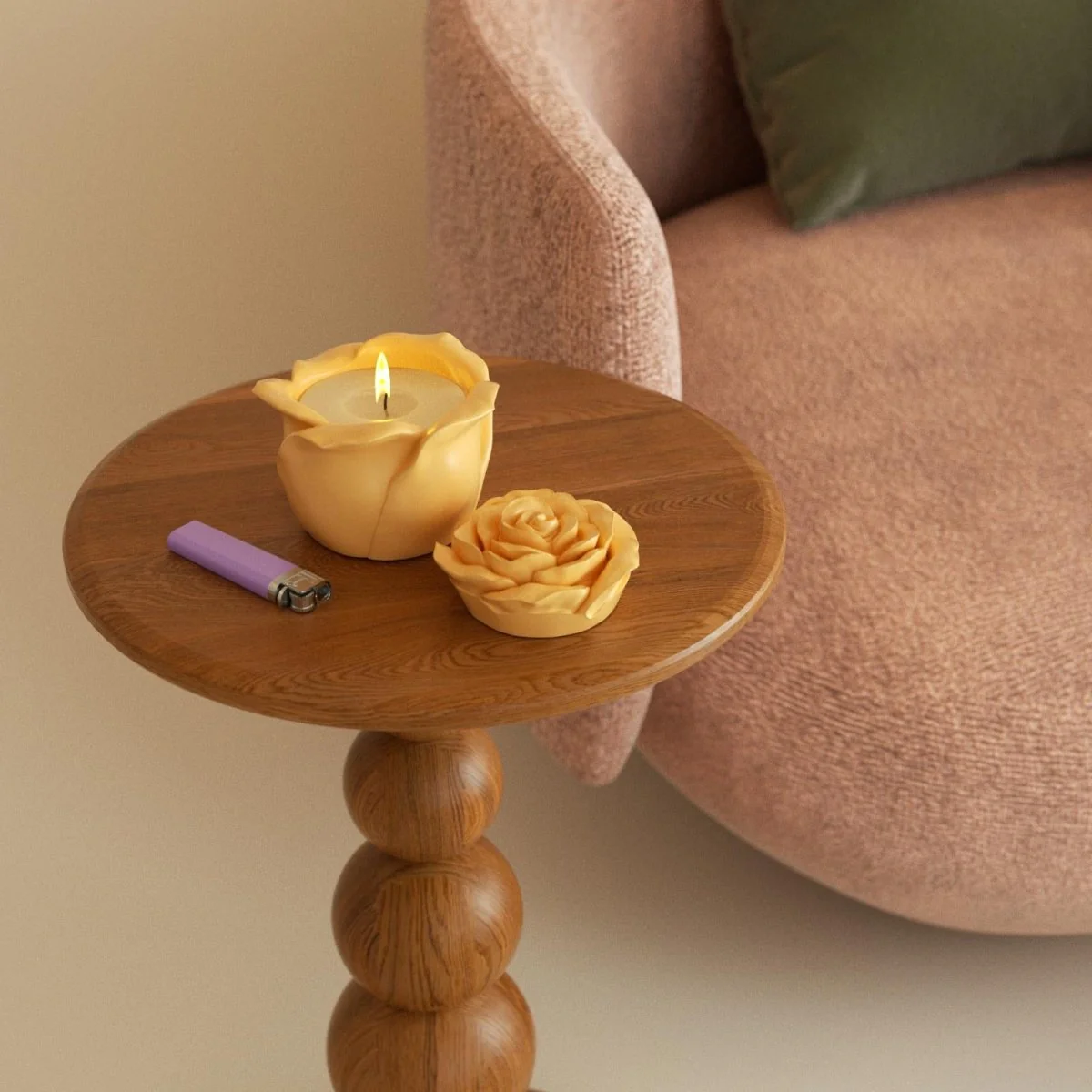 7oz Eternal Rose Bloom Candle Jar & Candle Refill Silicone Mold - Image 5