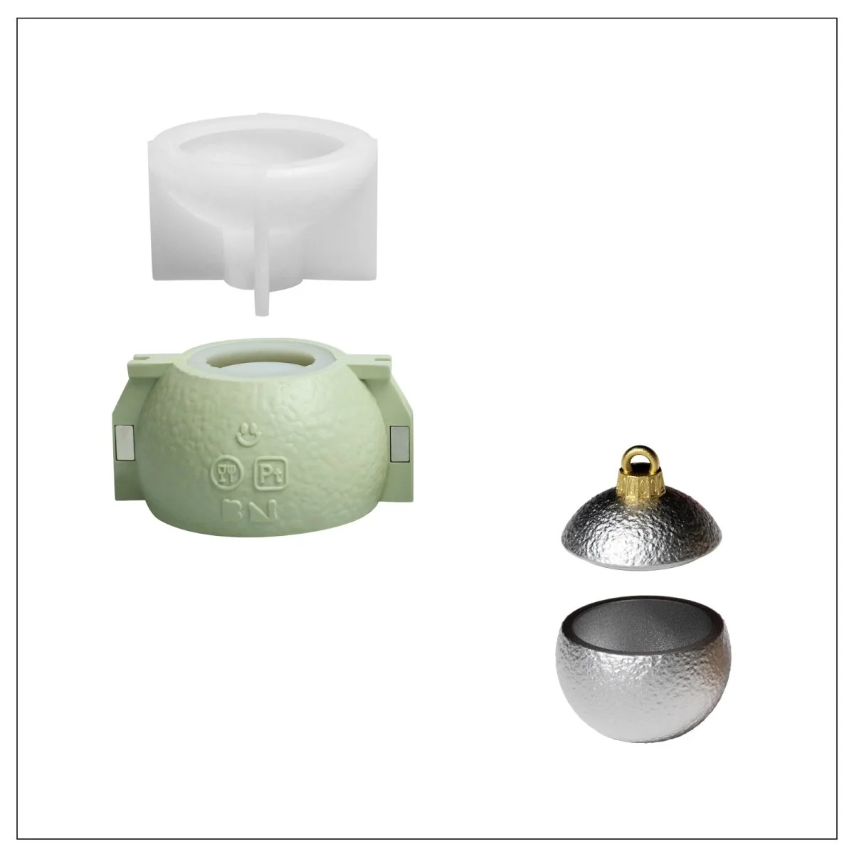 7oz Christmas Twinkle Bauble Candle Jar & Candle Refill Silicone Mold Collection - Image 12