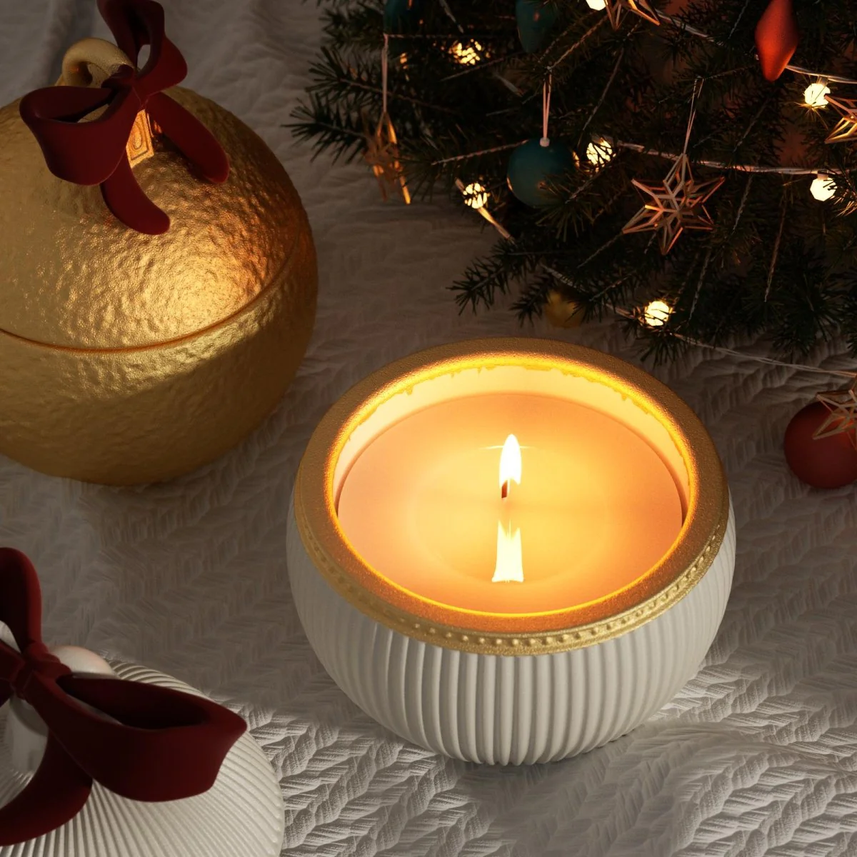 7oz Christmas Twinkle Bauble Candle Jar & Candle Refill Silicone Mold Collection - Image 3