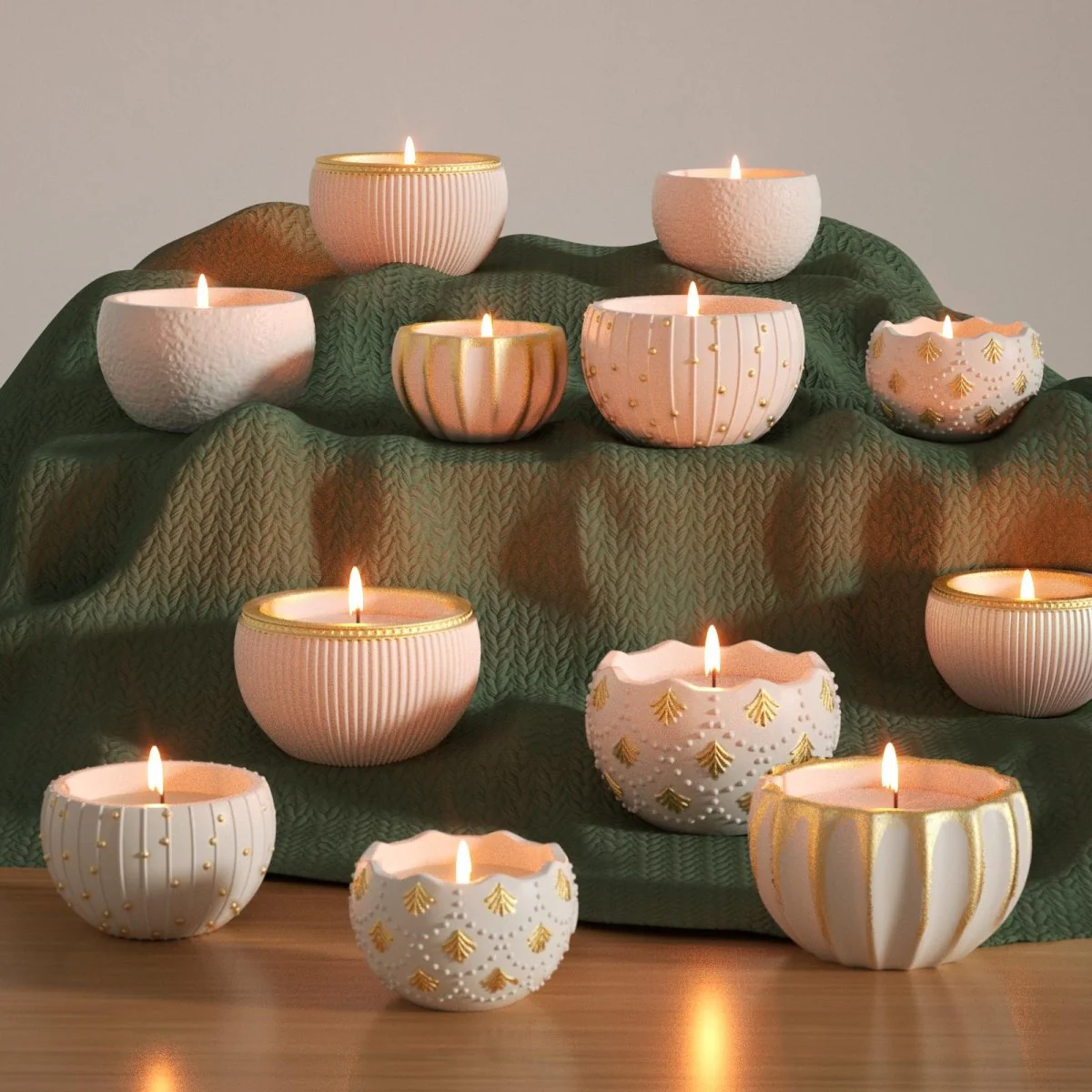 7oz Christmas Twinkle Bauble Candle Jar & Candle Refill Silicone Mold Collection - Image 7