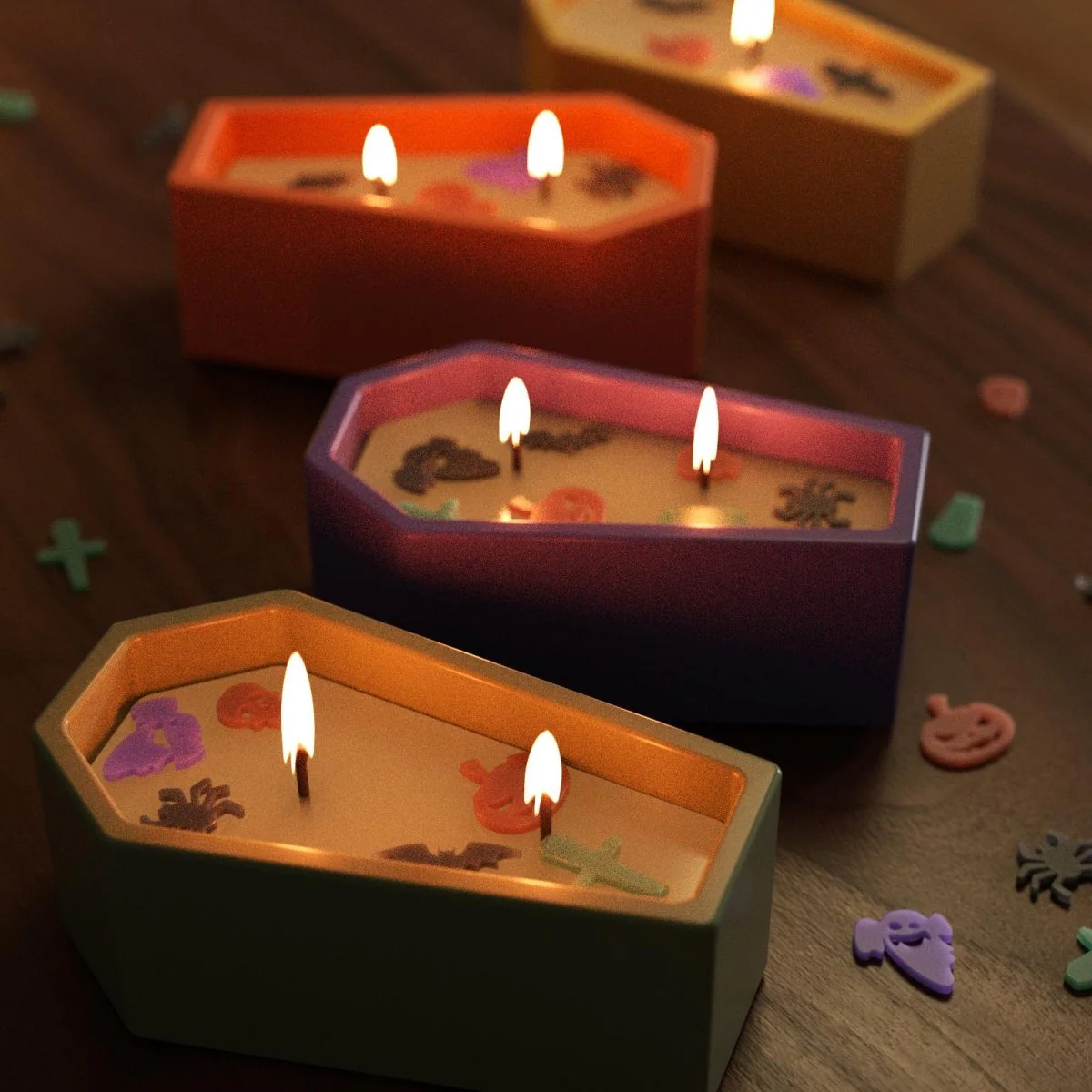 7oz Tricktop Coffins Candle Jar & Refill Silicone Mold - Image 3