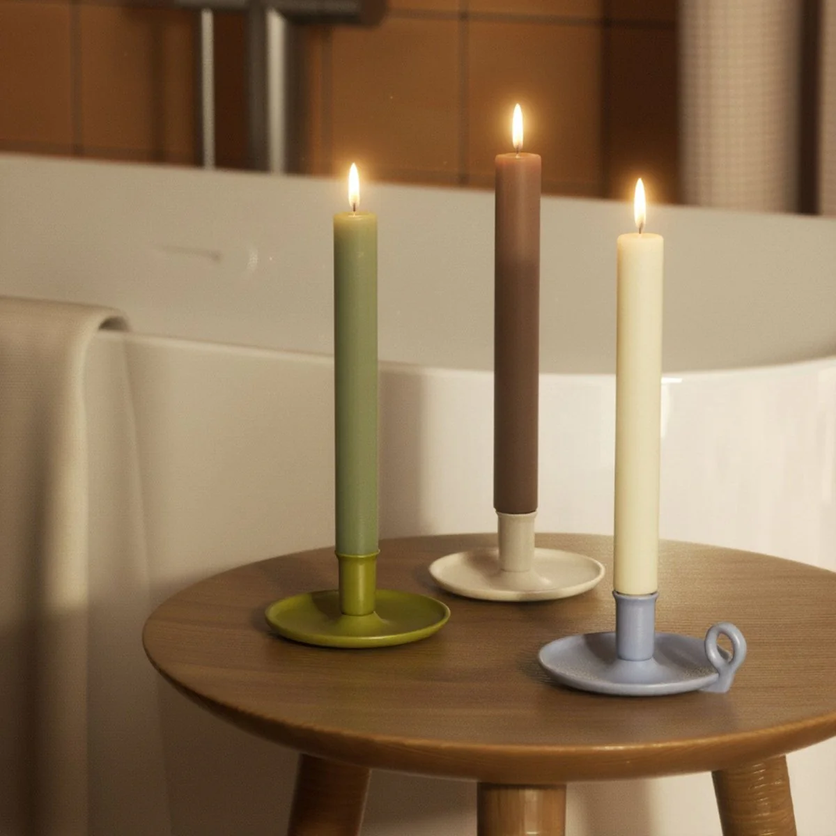 10.8" Simple Classic Taper Candle Silicone Mold - Image 2