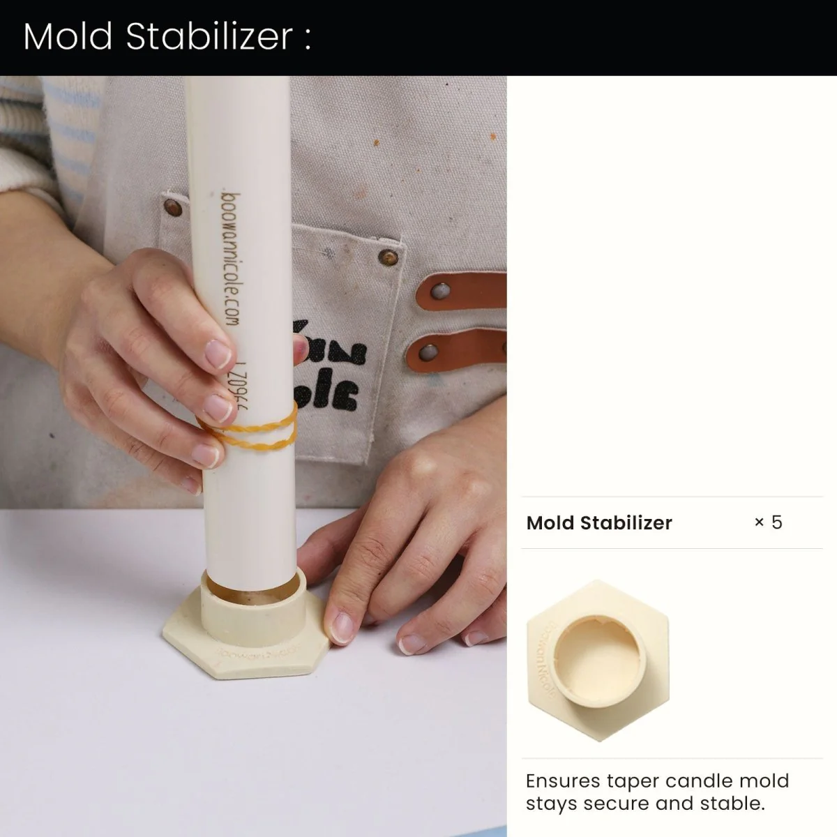 9.3" Simple Classic Taper Candle Silicone Mold - Image 12