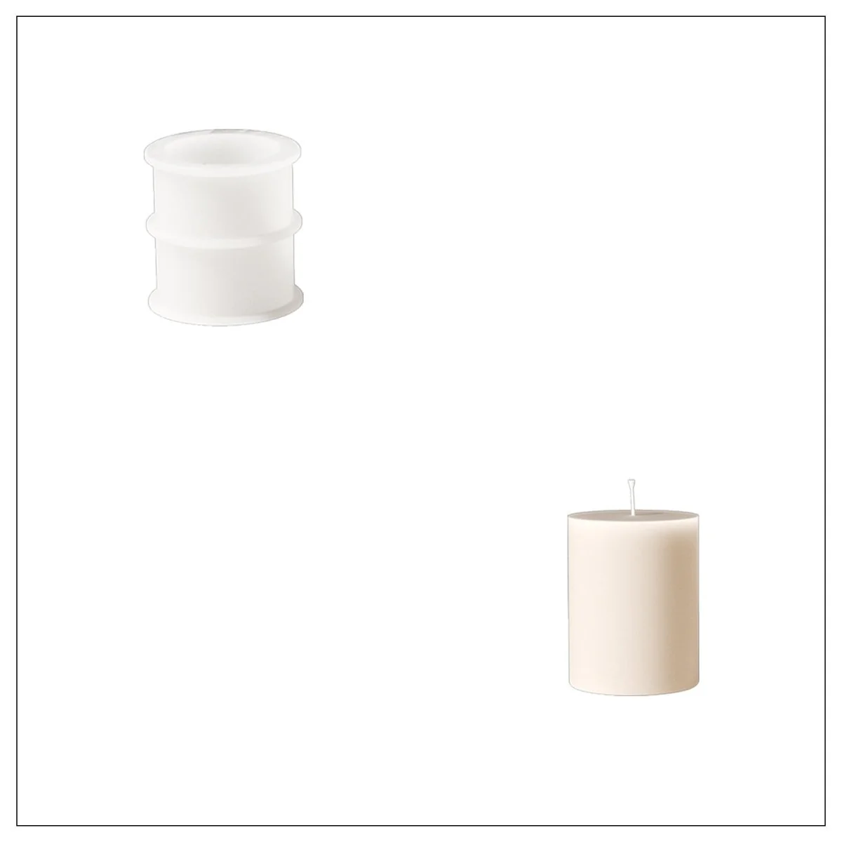 Garland Drapery Candle Jar Silicone Mold & 9 oz Candle Refill Silicone Mold - Image 12