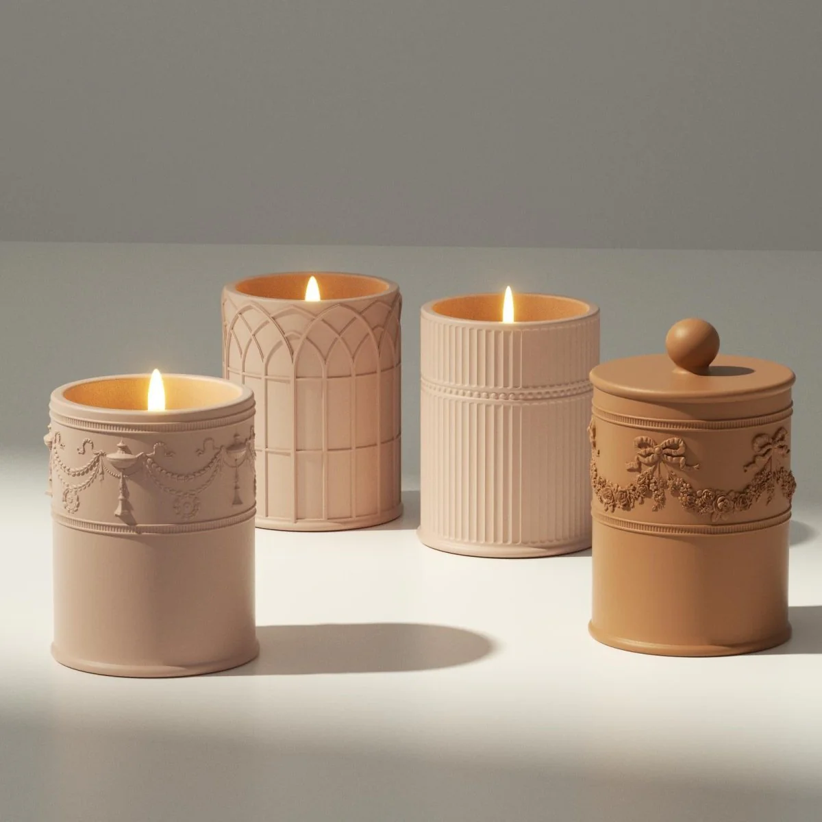Rococo Romance Candle Jar Silicone Mold & 9 oz Candle Refill Silicone Mold - Image 8