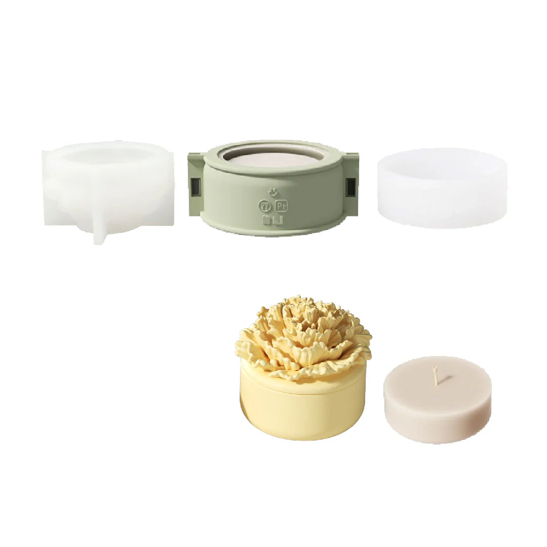 A Little Love Carnation Candle Jar & Candle Refill Silicone Mold Collection - Image 11