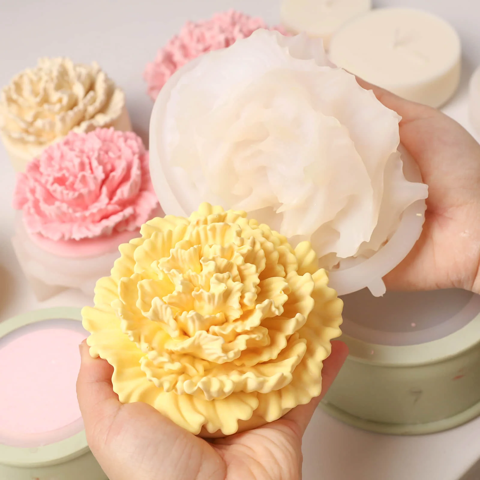 A Little Love Carnation Candle Jar & Candle Refill Silicone Mold Collection - Tall - Image 6