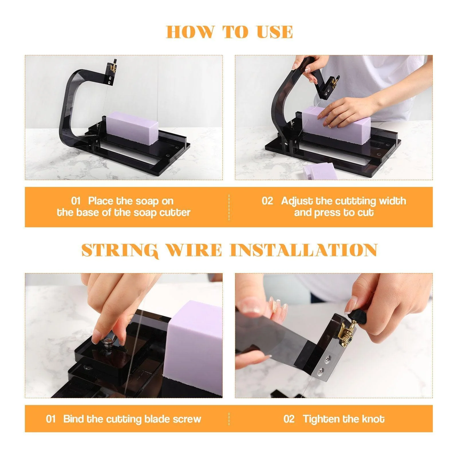 Acrylic Soap Cutter Adjustable Cutting Tool for Handmade Soap Making - Image 11