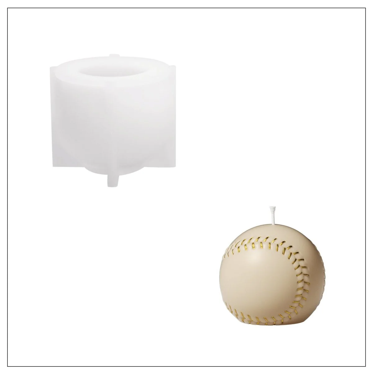 The Baseball Candle Silicone Mold - Image 8