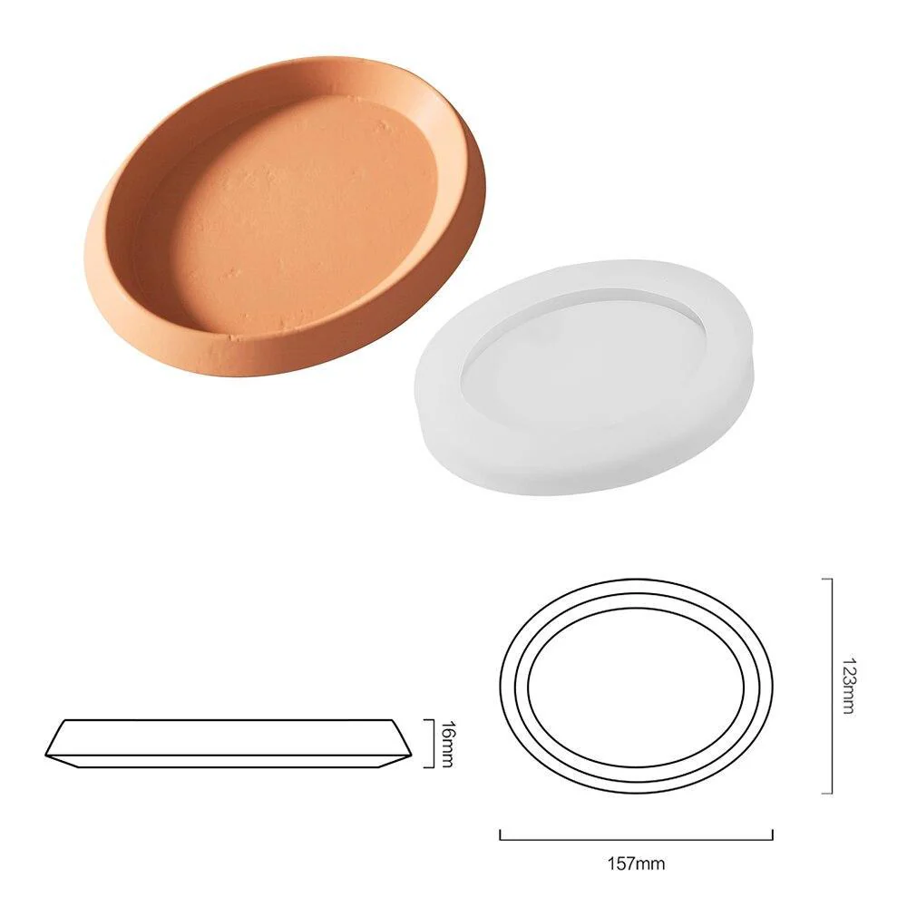 Concrete Oval Tray Silicone Mold - Image 9