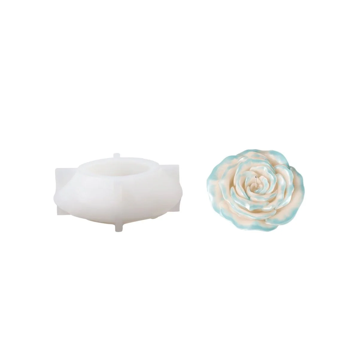 3.5'' Velvet Bloom Rose Candle Silicone Mold - Image 9