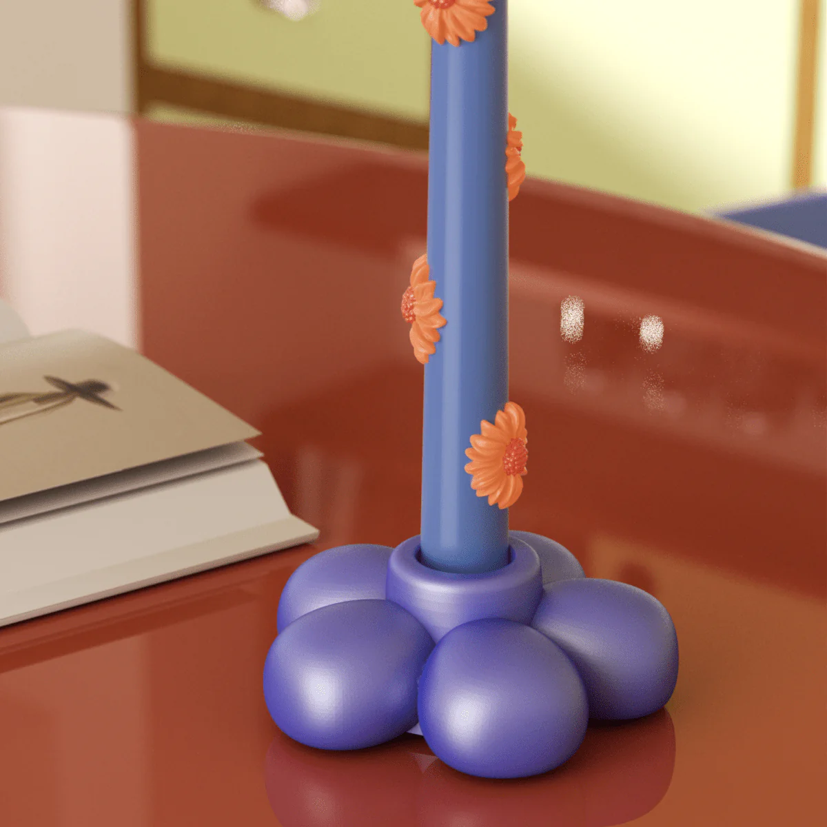 BLOSSOM Mystique Candle Holder - Pearlescent Deep Blue - Image 3
