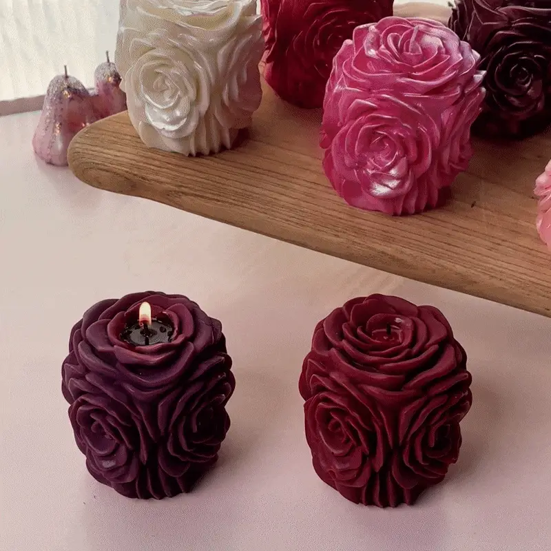 Blossom of Romance Pillar Candle Silicone Mold - Image 9