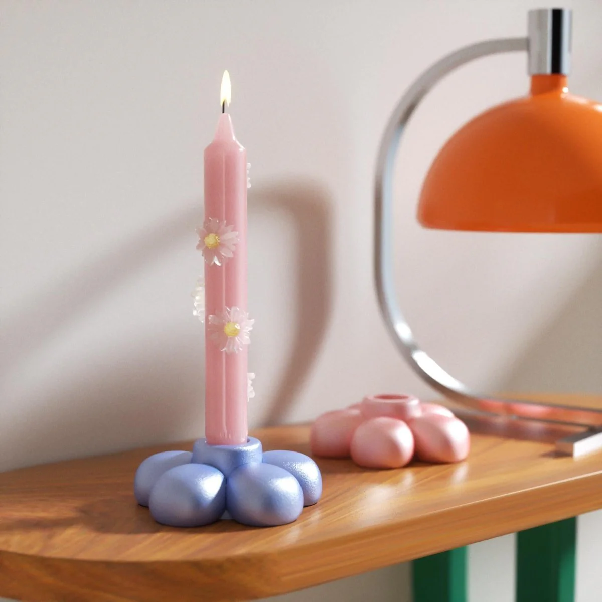 BLOSSOM Serenity Candle Holder - Pearlescent Soft Blue - Image 3