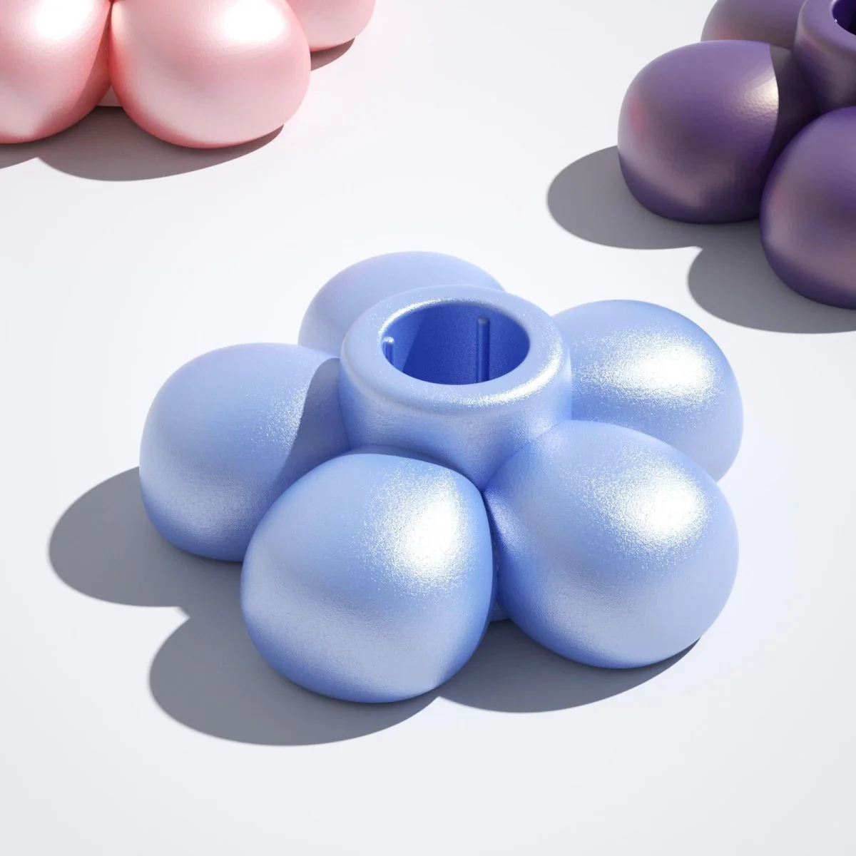 BLOSSOM Serenity Candle Holder - Pearlescent Soft Blue - Image 4