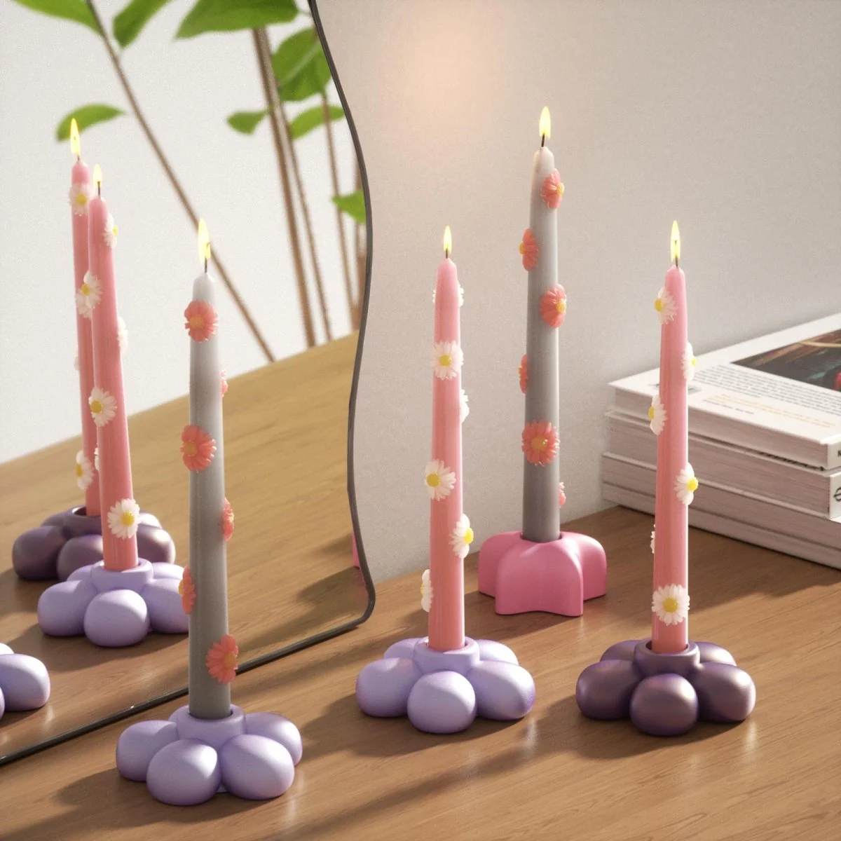BLOSSOM Serenity Candle Holder - Pearlescent Lavender - Image 4