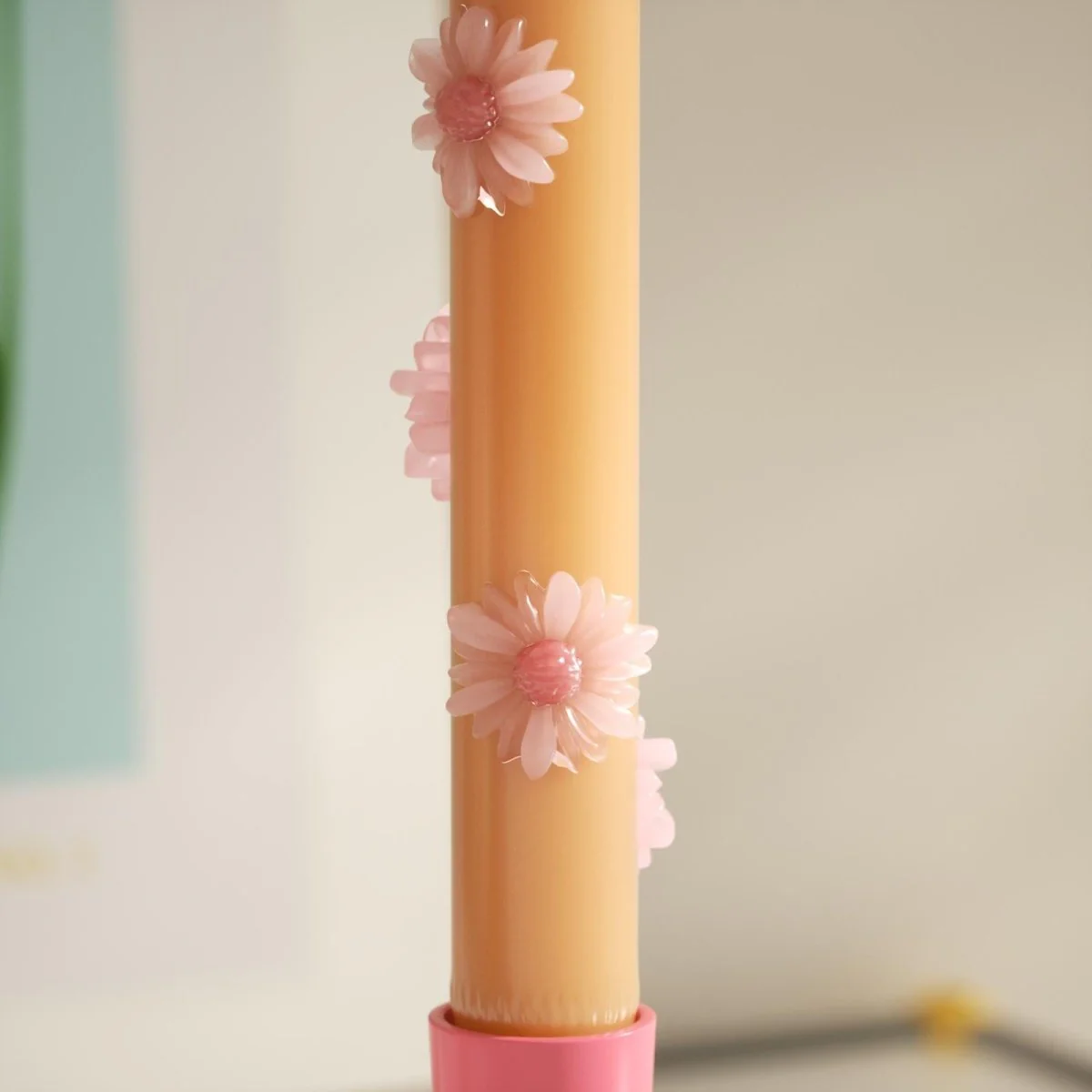 BLOSSOM Taper Candle Daisy Delight - Set of 2 - Sunset Orange & Deep Blue - Image 3