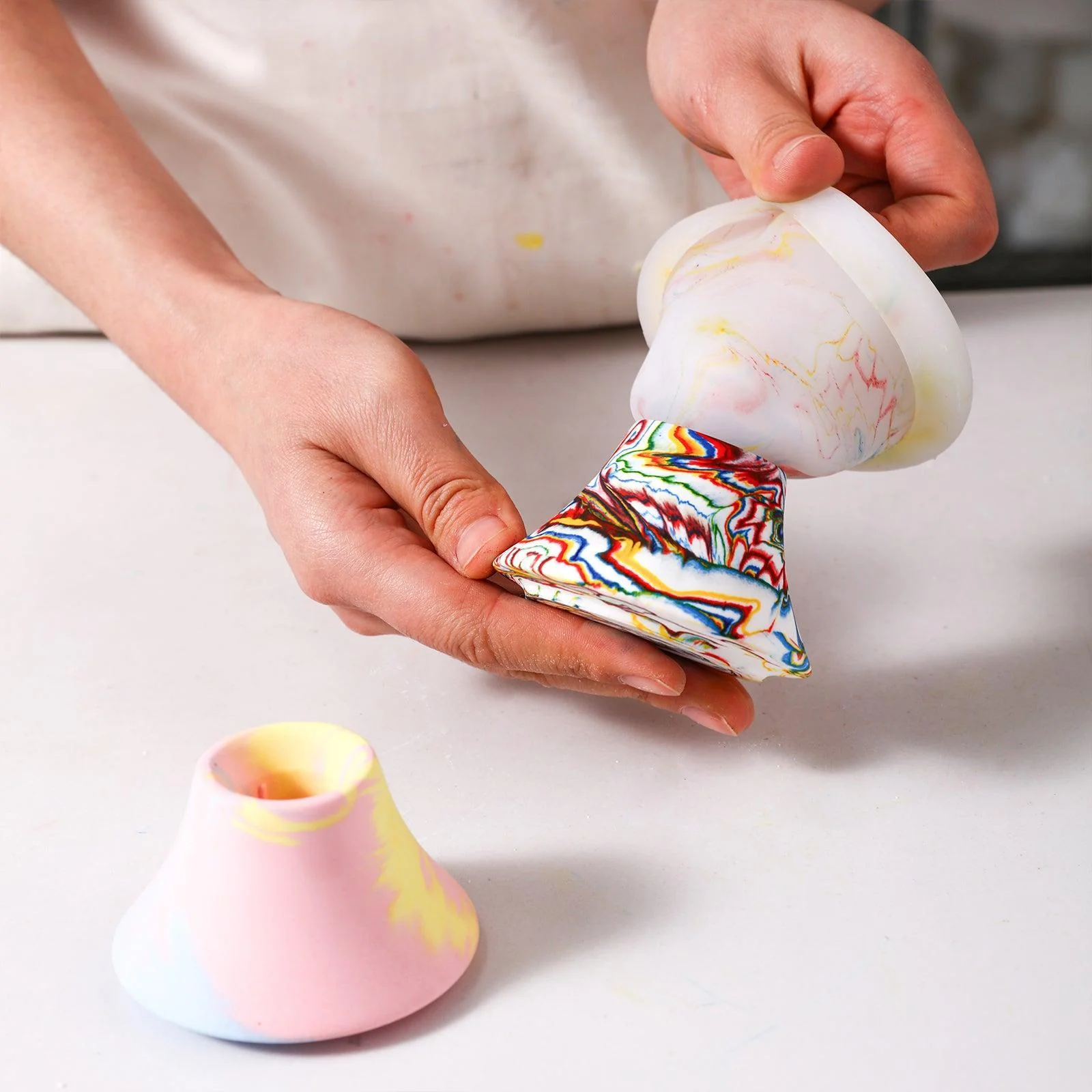 Low Round Taper Candle Holder Silicone Mold - Image 2