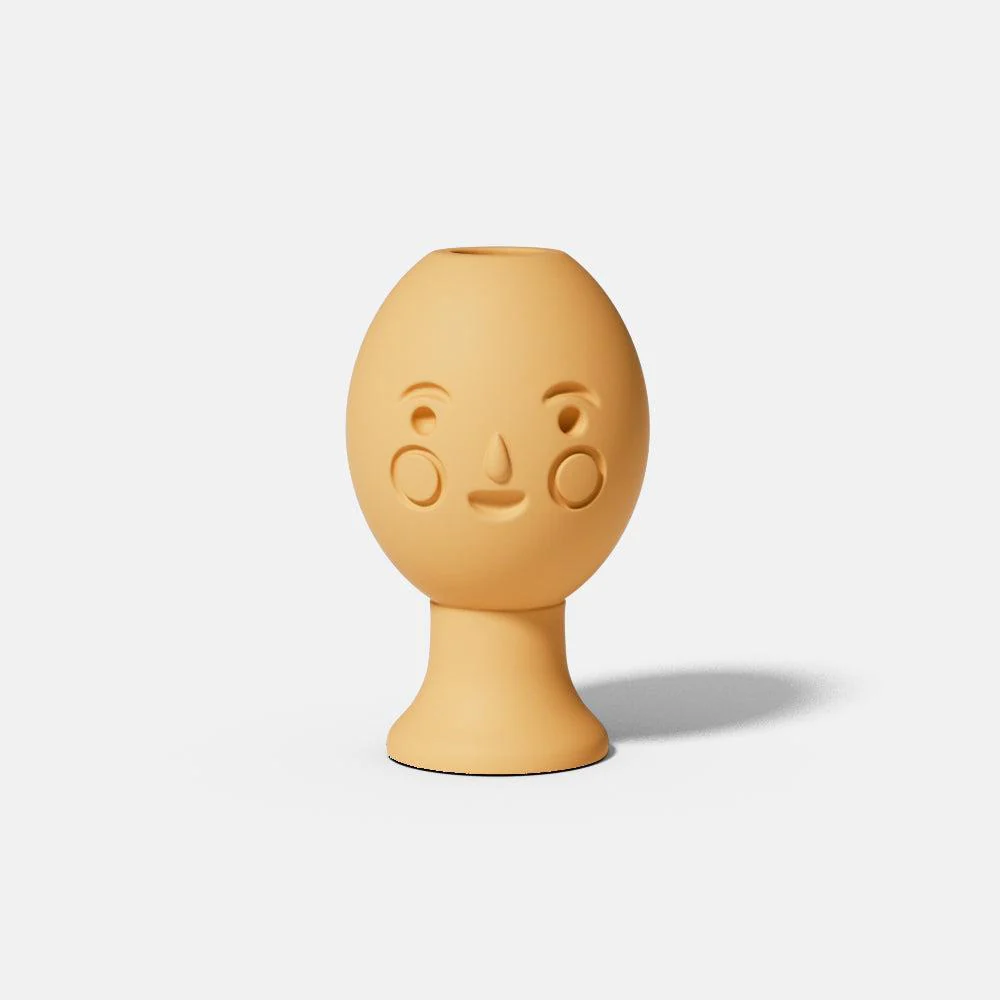 Blush Cute Face Head Taper Candle Holder Silicone Mold