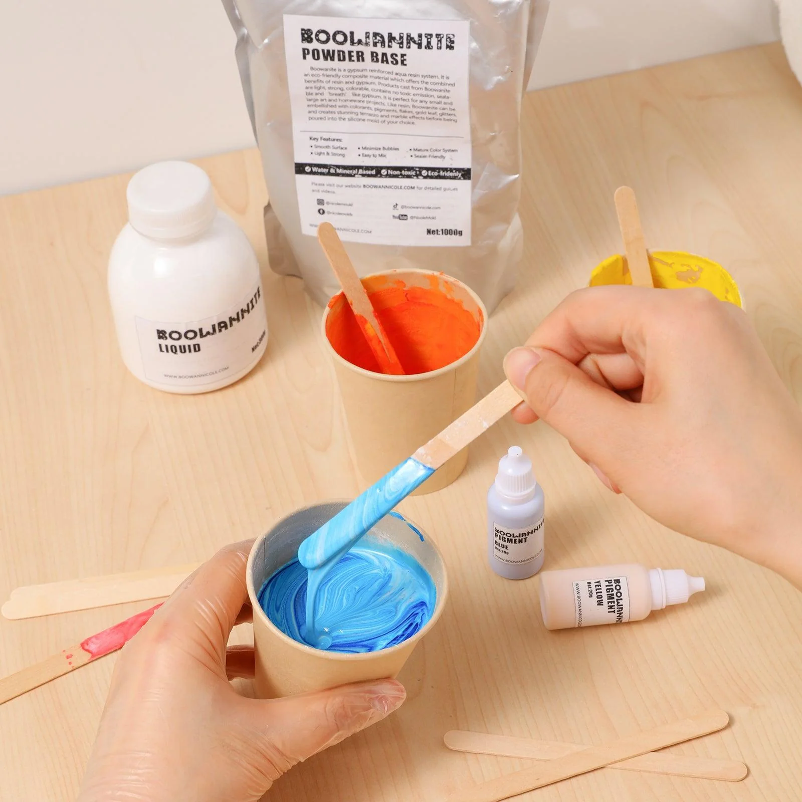 Boowannite Aqua Eco Resin Terrazzo & Concrete Crafts Making Kit - Image 7
