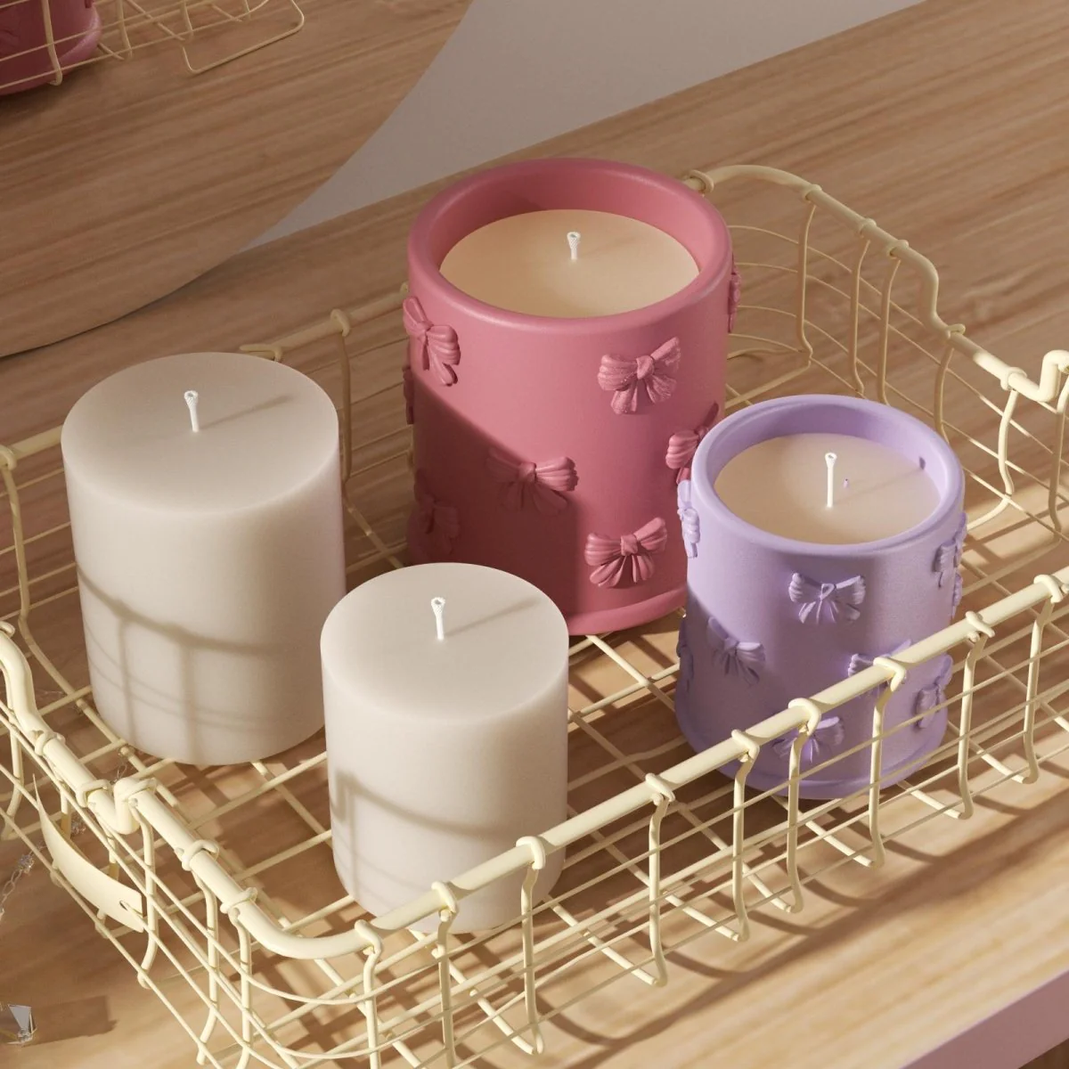 Little Bows of Joy Candle Jar Silicone Mold & Candle Refill Silicone Mold - Image 6