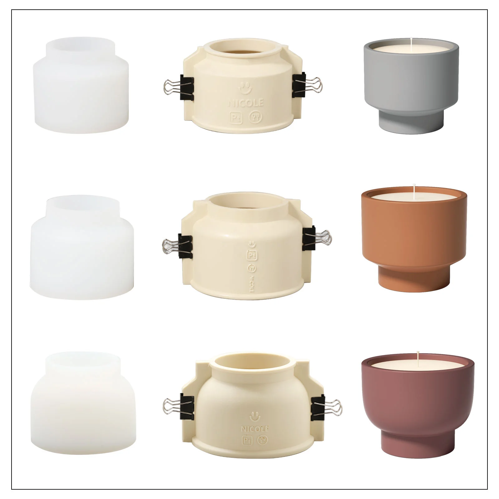 Bowl-shaped Candle Jar Silicone Mold - Ⅰ - Image 10