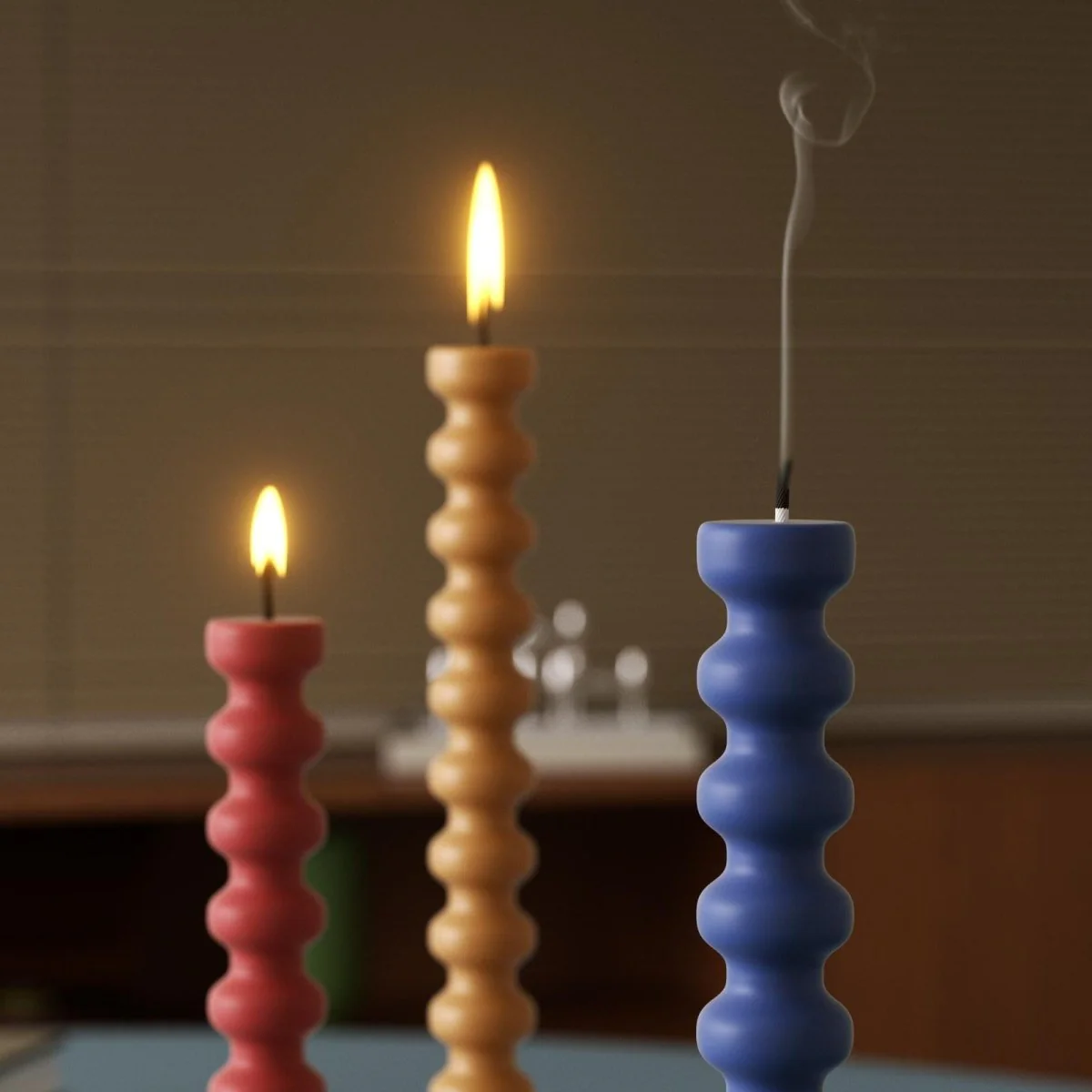 Bubbly Pop Taper Candle Silicone Mold - Image 6