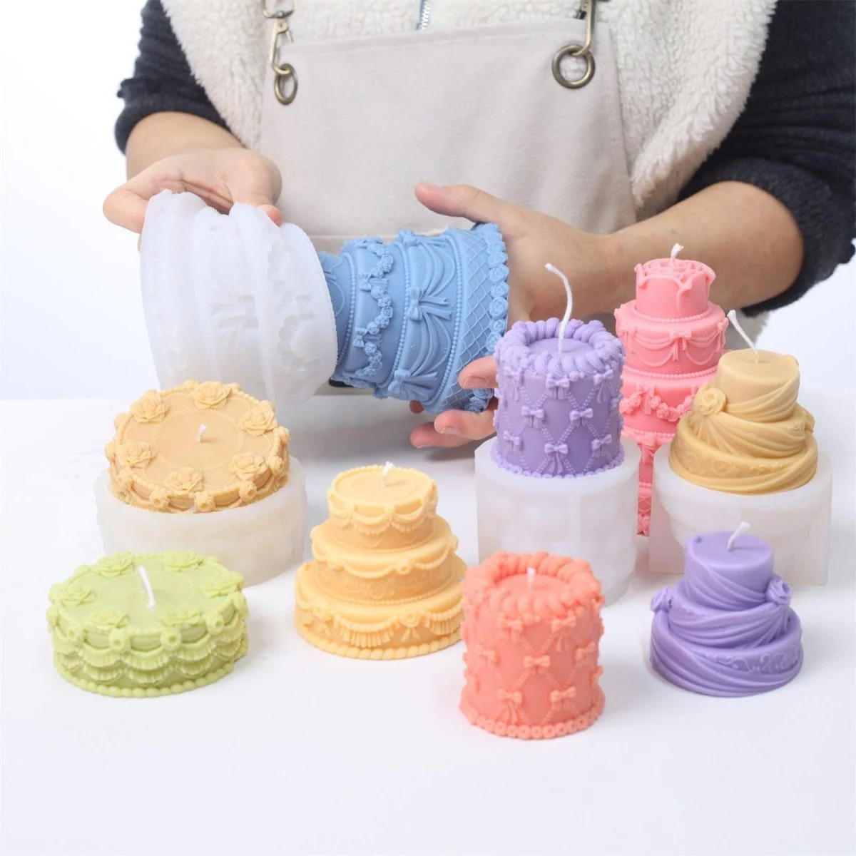 Wedding Cake Candle Silicone Mold Collection - Image 3