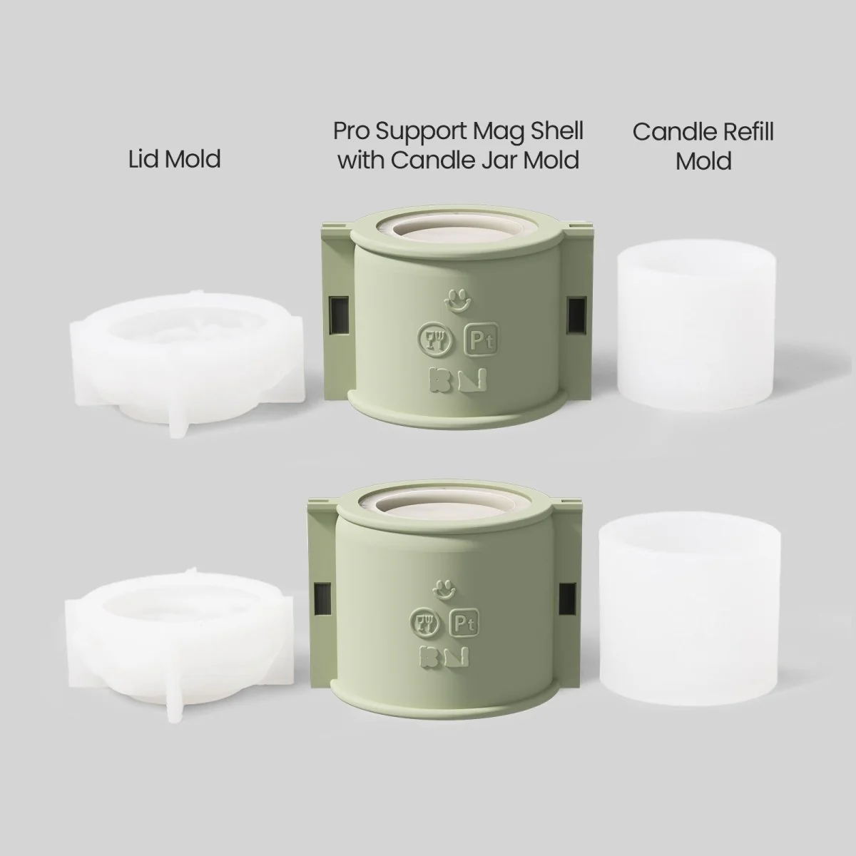 Whispers of Camellia Tall Candle Jar Silicone Mold & Candle Refill Silicone Mold - Image 10