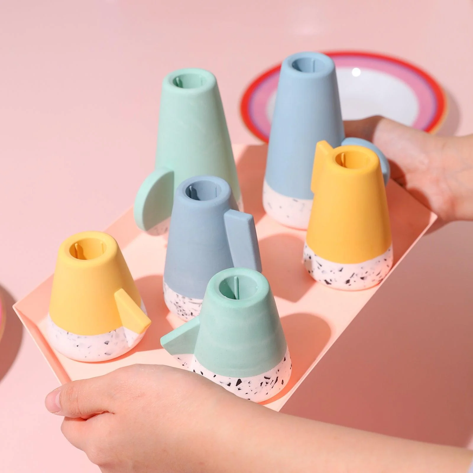 Geometric Taper Candle Holder Silicone Mould - Image 5