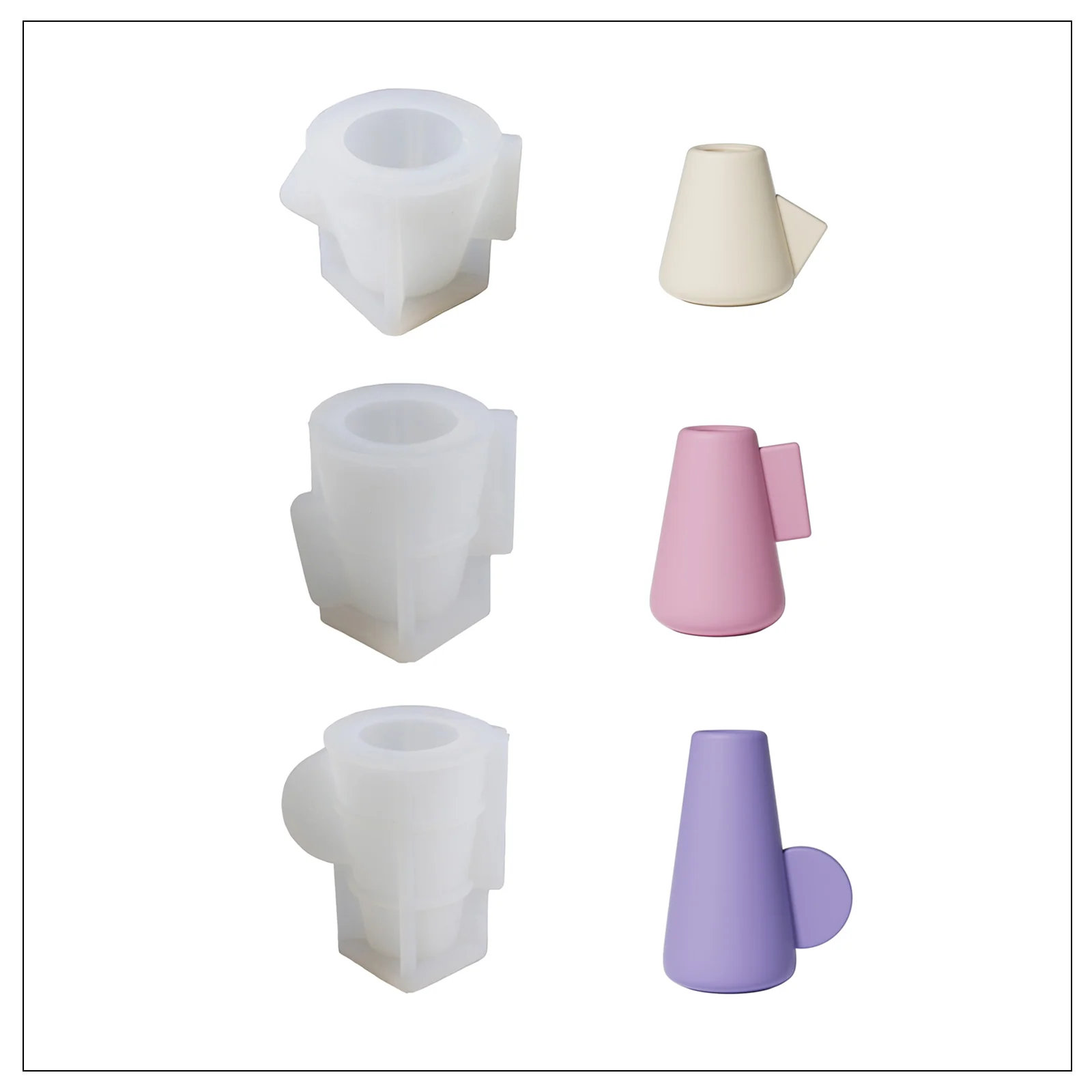 Geometric Taper Candle Holder Silicone Mould - Image 8