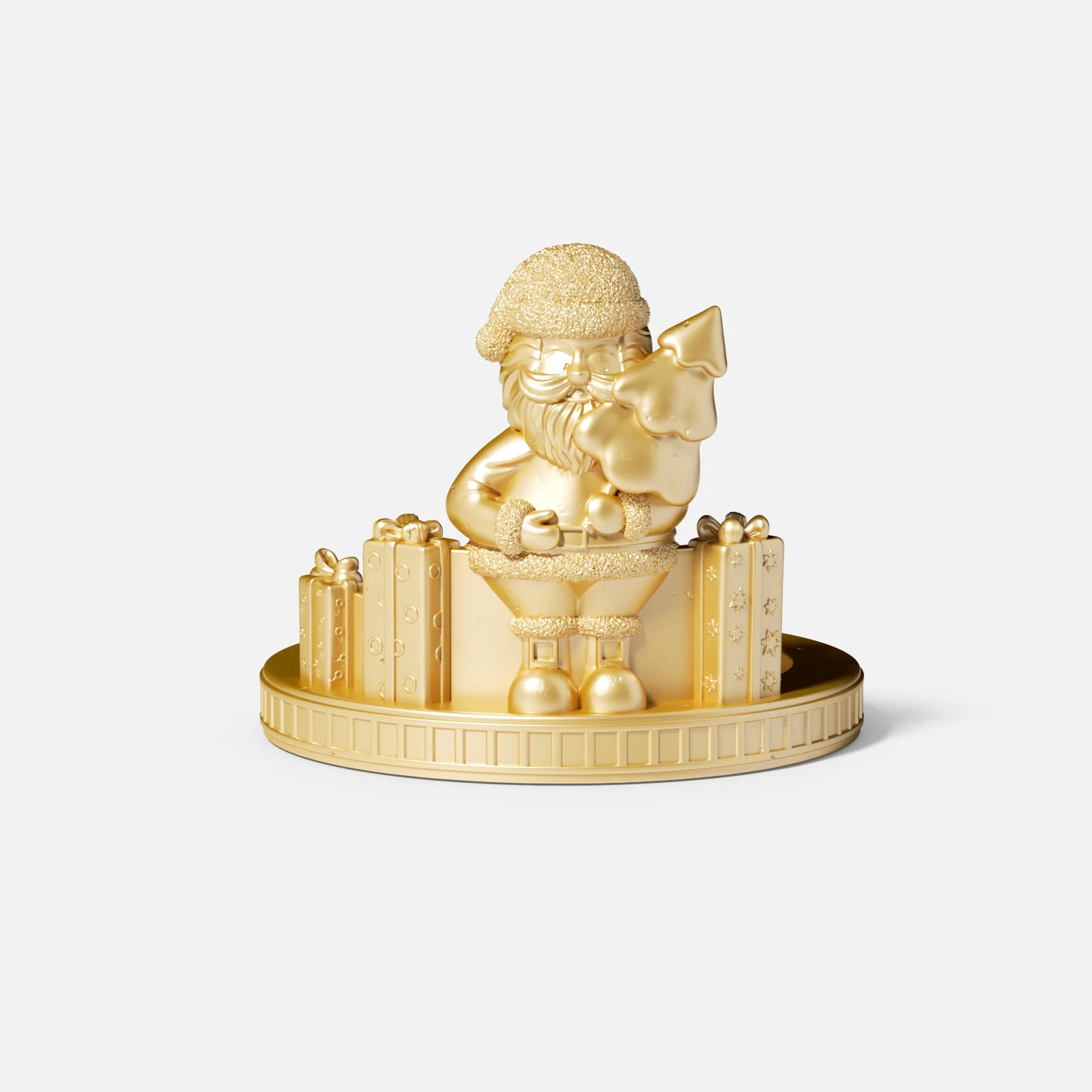 Merry & Bright Santa Candle Holder Silicone Mold