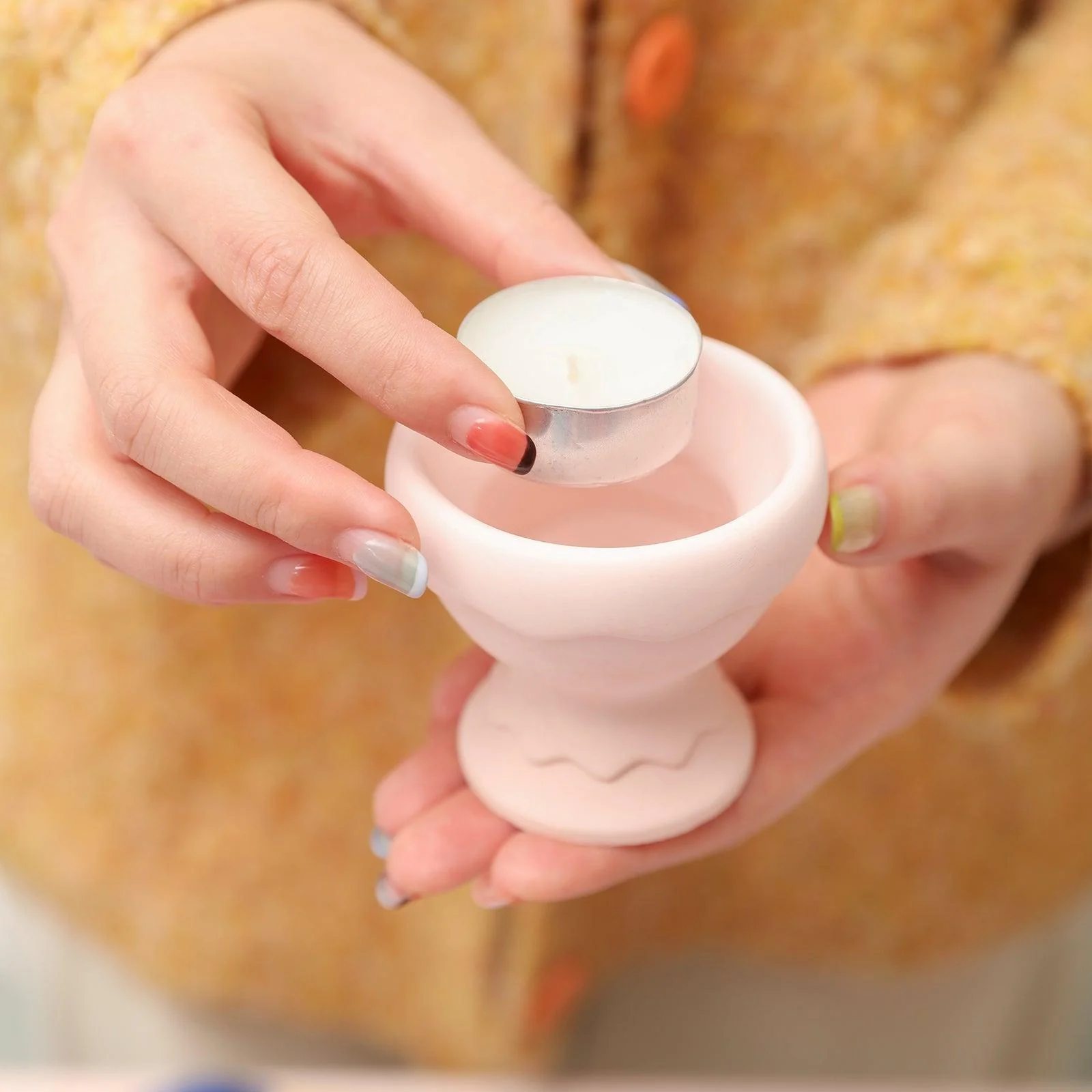 Eggshell Cup Shape Candle Holder Silicone Mold - Image 6