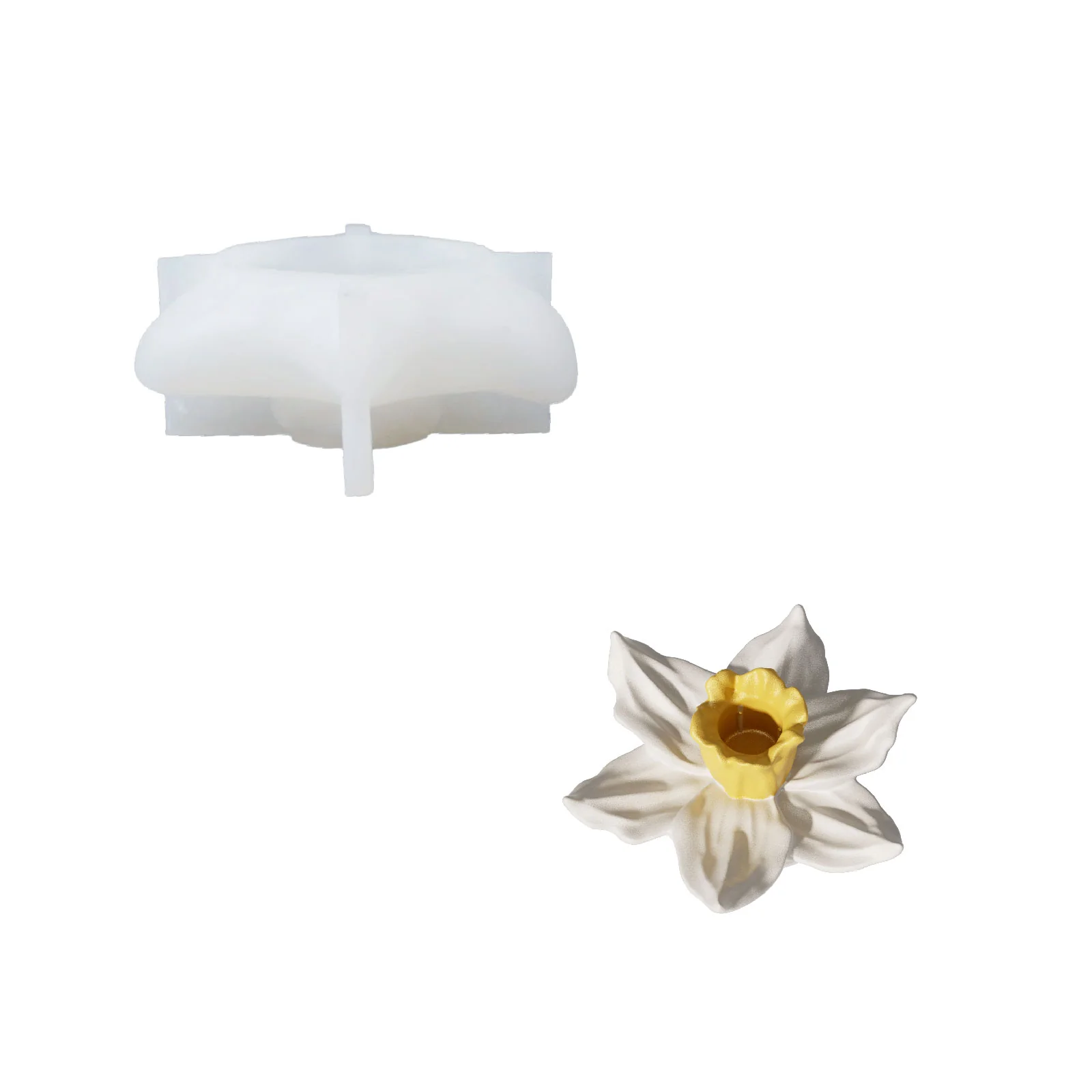 Graceful Daffodil Candle Holder Silicone Mold - Image 12