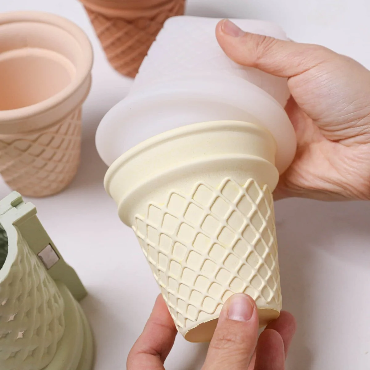Sweet Swirl Ice Cream Candle Jar & Candle Refill Silicone Mold - Image 3