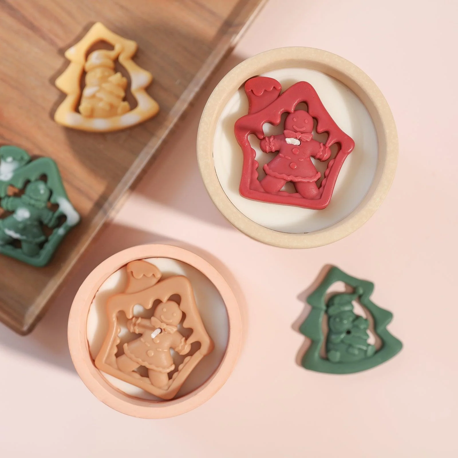 Christmas-Themed Candle Jar Decoration Silicone Mold - Image 4
