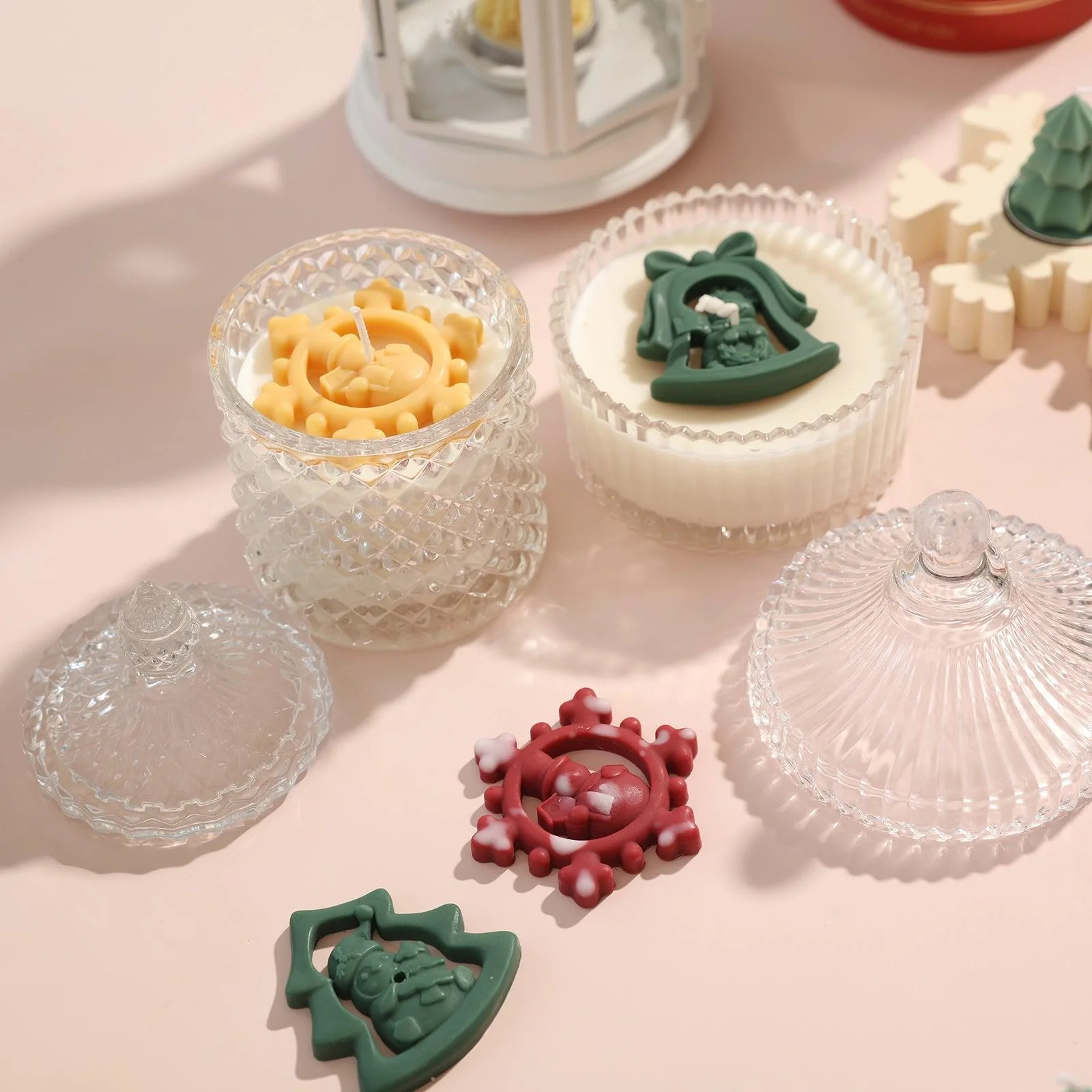 Christmas-Themed Candle Jar Decoration Silicone Mold - Image 5